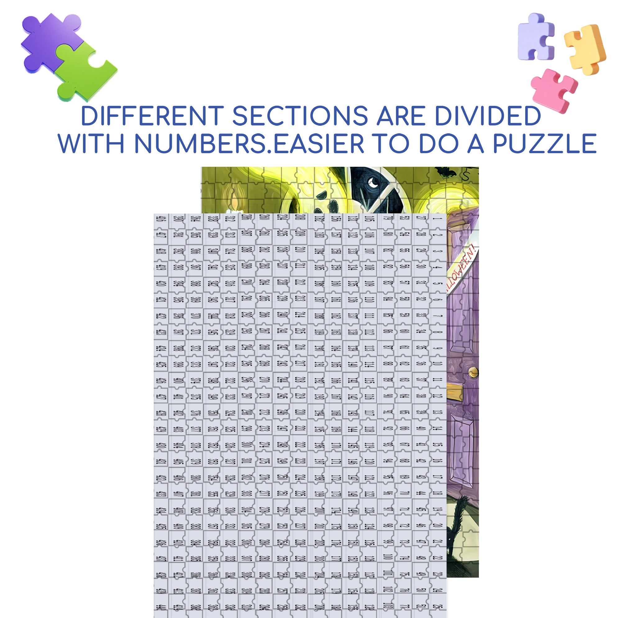 Happy Halloween 500pcs/1000pcs Jigsaw Puzzle, Scratch-Resistant, Interactive Family Game & Brain-Boosting DIY Decor, Perfect for Halloween, Christmas & New Year Gifts, Family Puzzle Game