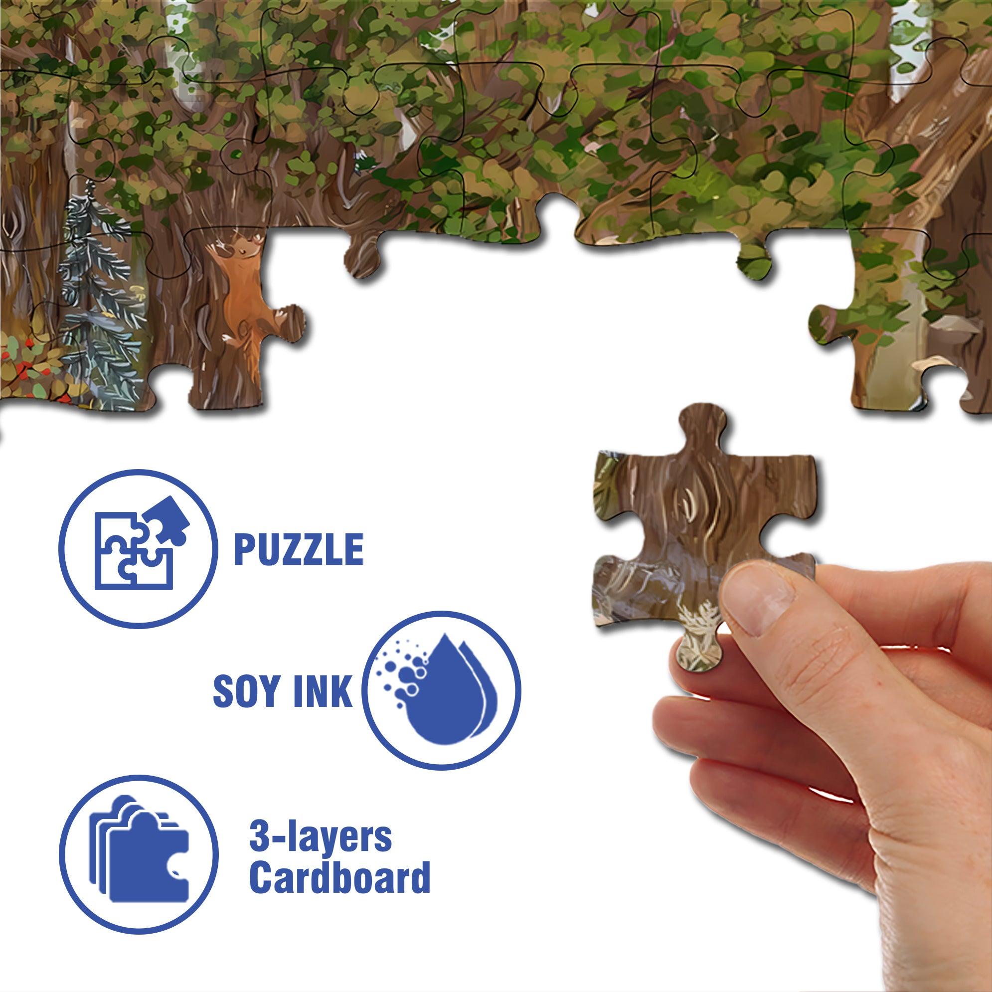 Harvesting Berries 500pcs/1000pcs Jigsaw Puzzle, Scratch-Resistant, Interactive Family Game & Brain-Boosting DIY Decor, Perfect for Halloween, Christmas & New Year Gifts, Family Puzzle Game