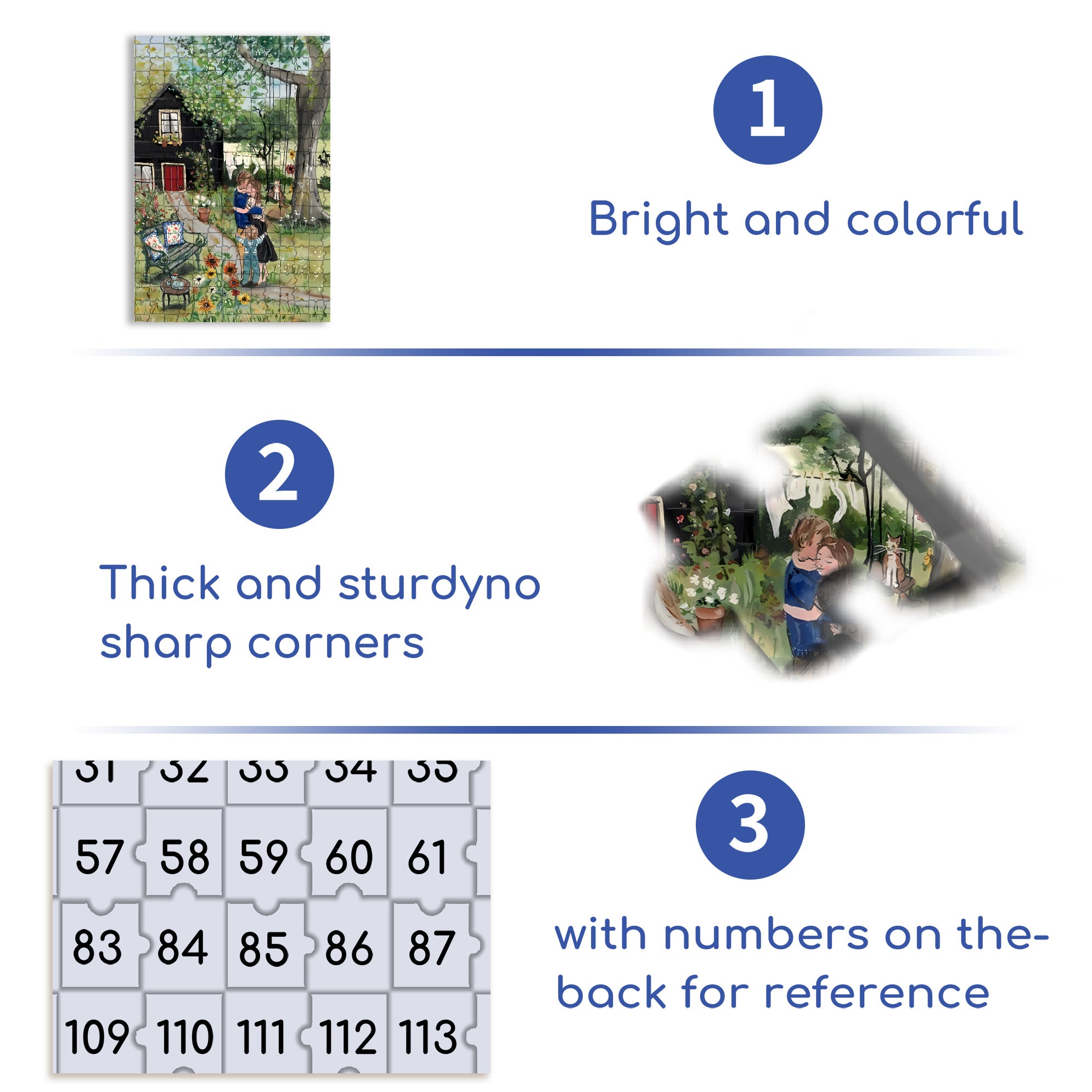 Hug 500pcs/1000pcs Jigsaw Puzzle, Scratch-Resistant, Interactive Family Game & Brain-Boosting DIY Decor, Perfect for Halloween, Christmas & New Year Gifts, Family Puzzle Game