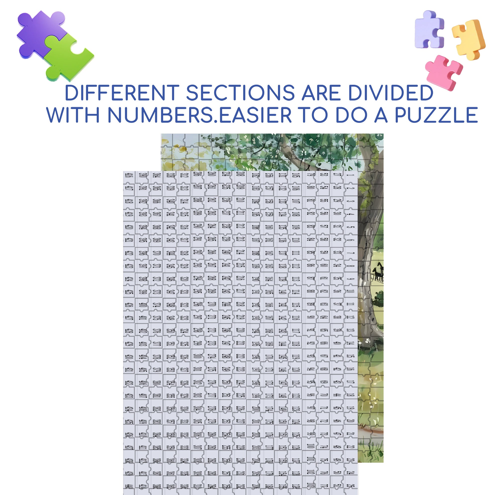 Hug 500pcs/1000pcs Jigsaw Puzzle, Scratch-Resistant, Interactive Family Game & Brain-Boosting DIY Decor, Perfect for Halloween, Christmas & New Year Gifts, Family Puzzle Game