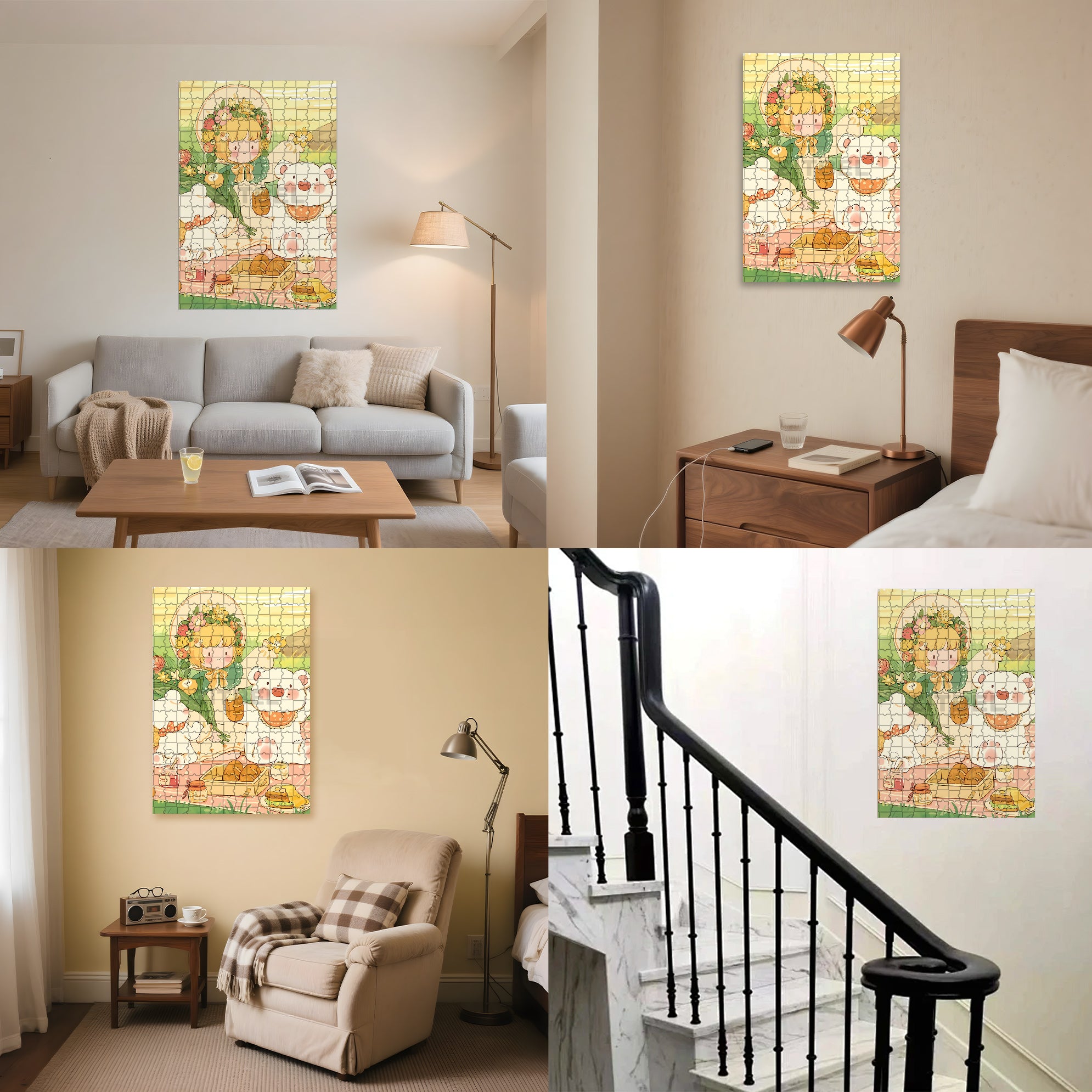 In Spring 500pcs/1000pcs Jigsaw Puzzle, Scratch-Resistant, Interactive Family Game & Brain-Boosting DIY Decor, Perfect for Halloween, Christmas & New Year Gifts, Family Puzzle Game