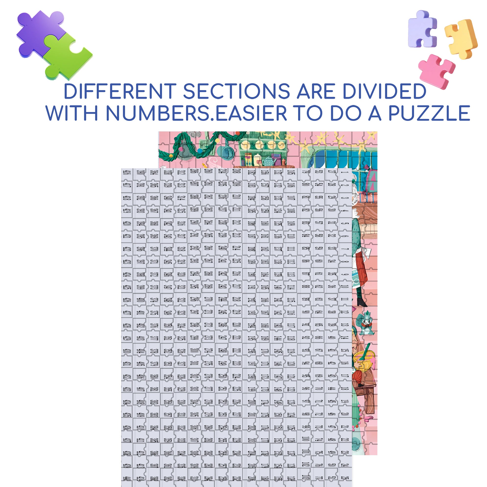 Lanci's Kitchen 500pcs/1000pcs Jigsaw Puzzle, Scratch-Resistant, Interactive Family Game & Brain-Boosting DIY Decor, Perfect for Halloween, Christmas & New Year Gifts, Family Puzzle Game