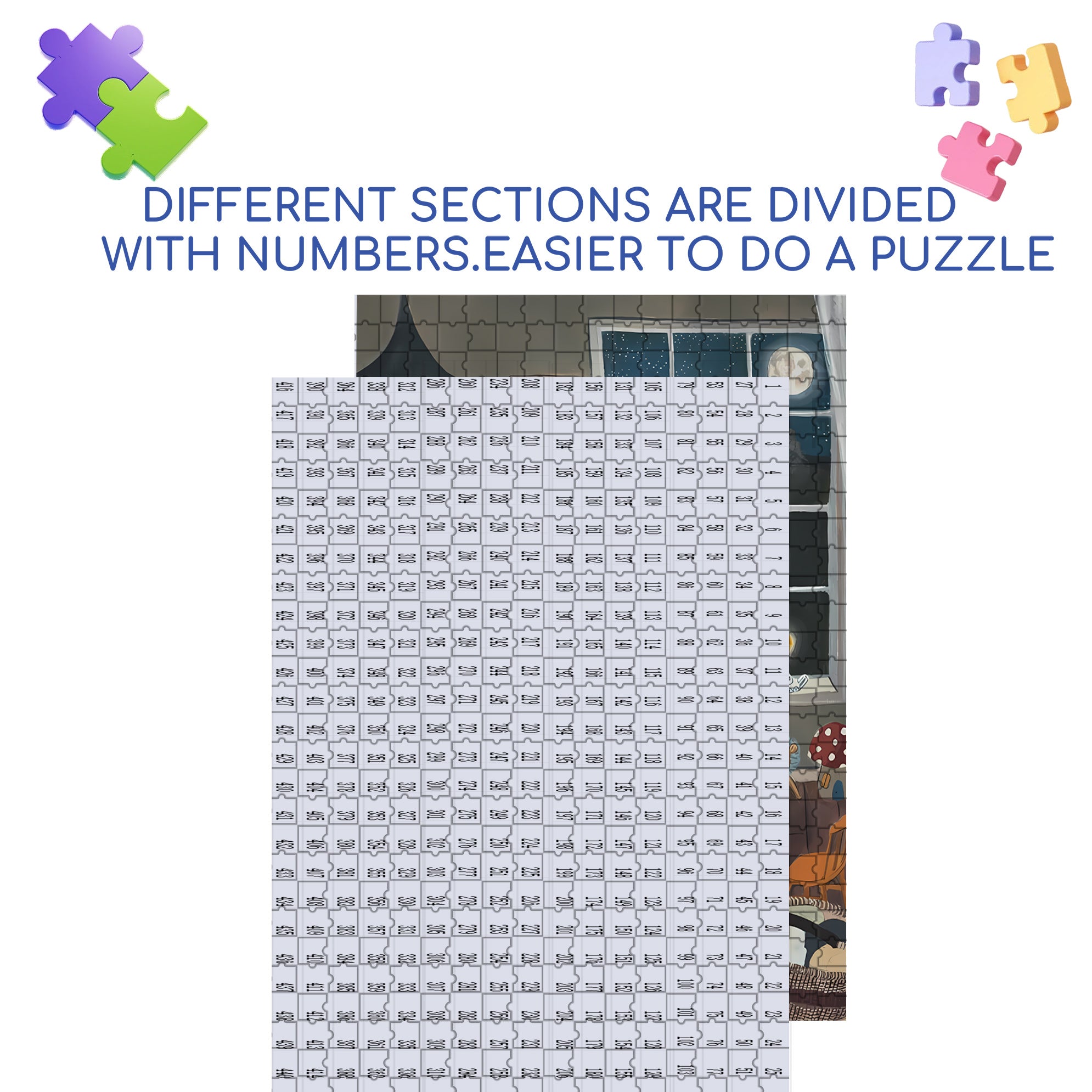 Lore Pemberton 500pcs/1000pcs Jigsaw Puzzle, Scratch-Resistant, Interactive Family Game & Brain-Boosting DIY Decor, Perfect for Halloween, Christmas & New Year Gifts, Family Puzzle Game