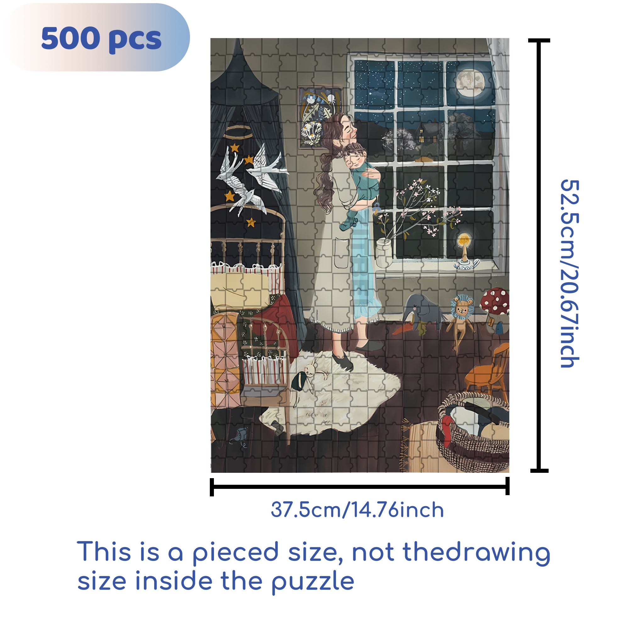 Lore Pemberton 500pcs/1000pcs Jigsaw Puzzle, Scratch-Resistant, Interactive Family Game & Brain-Boosting DIY Decor, Perfect for Halloween, Christmas & New Year Gifts, Family Puzzle Game