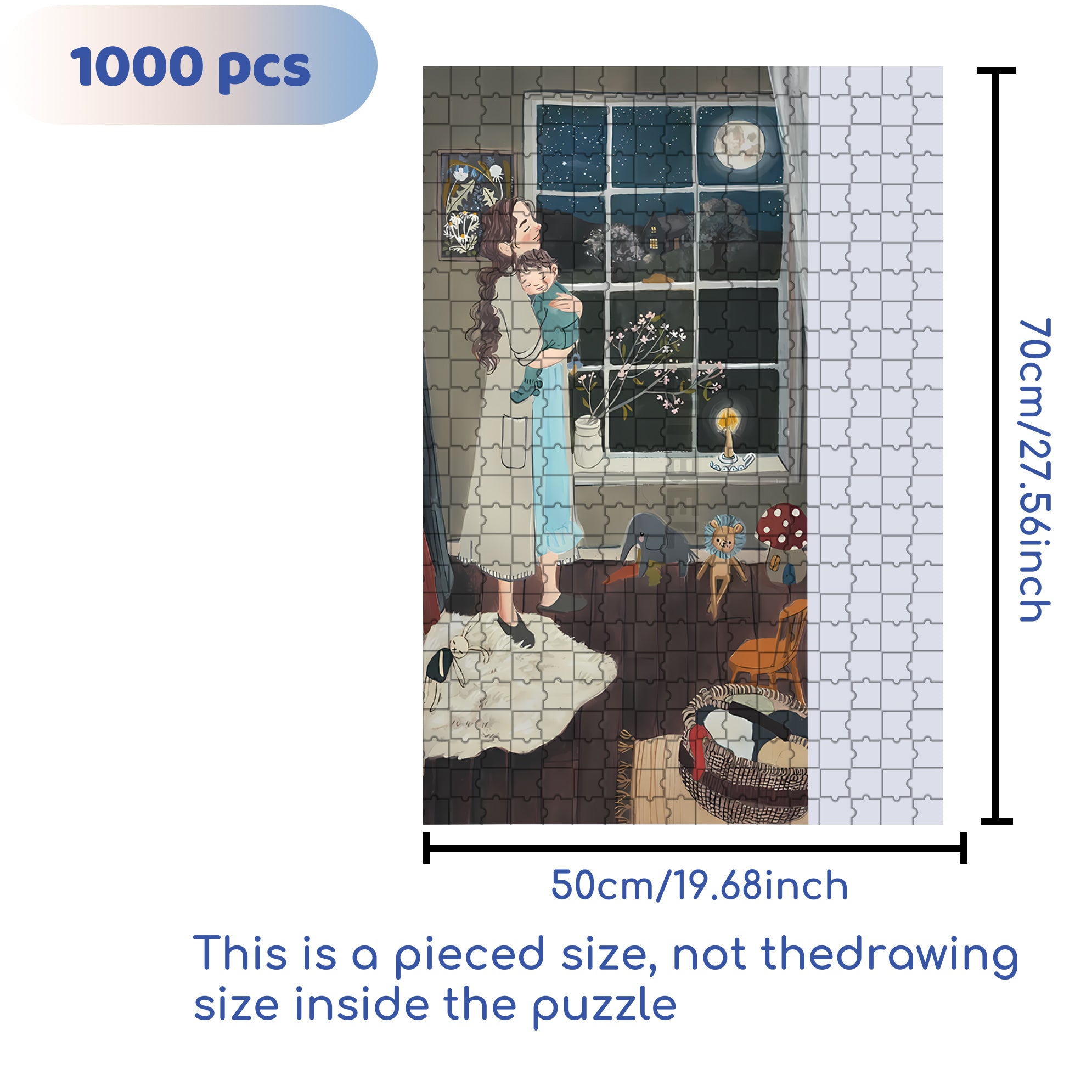 Lore Pemberton 500pcs/1000pcs Jigsaw Puzzle, Scratch-Resistant, Interactive Family Game & Brain-Boosting DIY Decor, Perfect for Halloween, Christmas & New Year Gifts, Family Puzzle Game