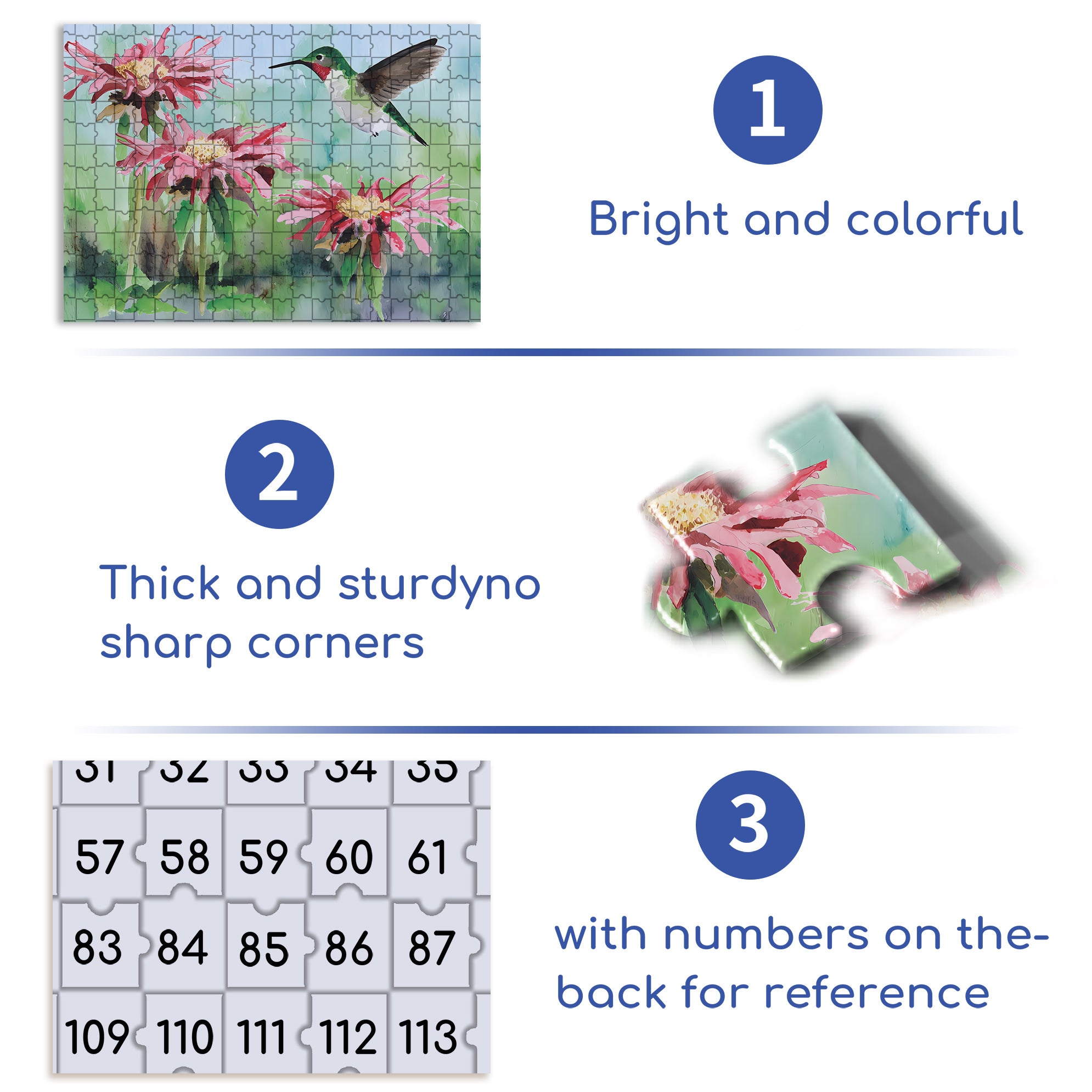 Love Of Hummingbird 500pcs/1000pcs Jigsaw Puzzle, Scratch-Resistant, Interactive Family Game & Brain-Boosting DIY Decor, Perfect for Halloween, Christmas & New Year Gifts, Family Puzzle Game