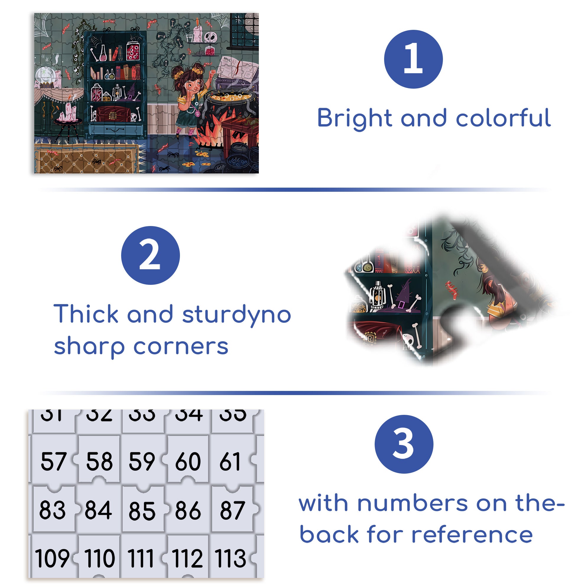 Magic Academy 500pcs/1000pcs Jigsaw Puzzle, Scratch-Resistant, Interactive Family Game & Brain-Boosting DIY Decor, Perfect for Halloween, Christmas & New Year Gifts, Family Puzzle Game