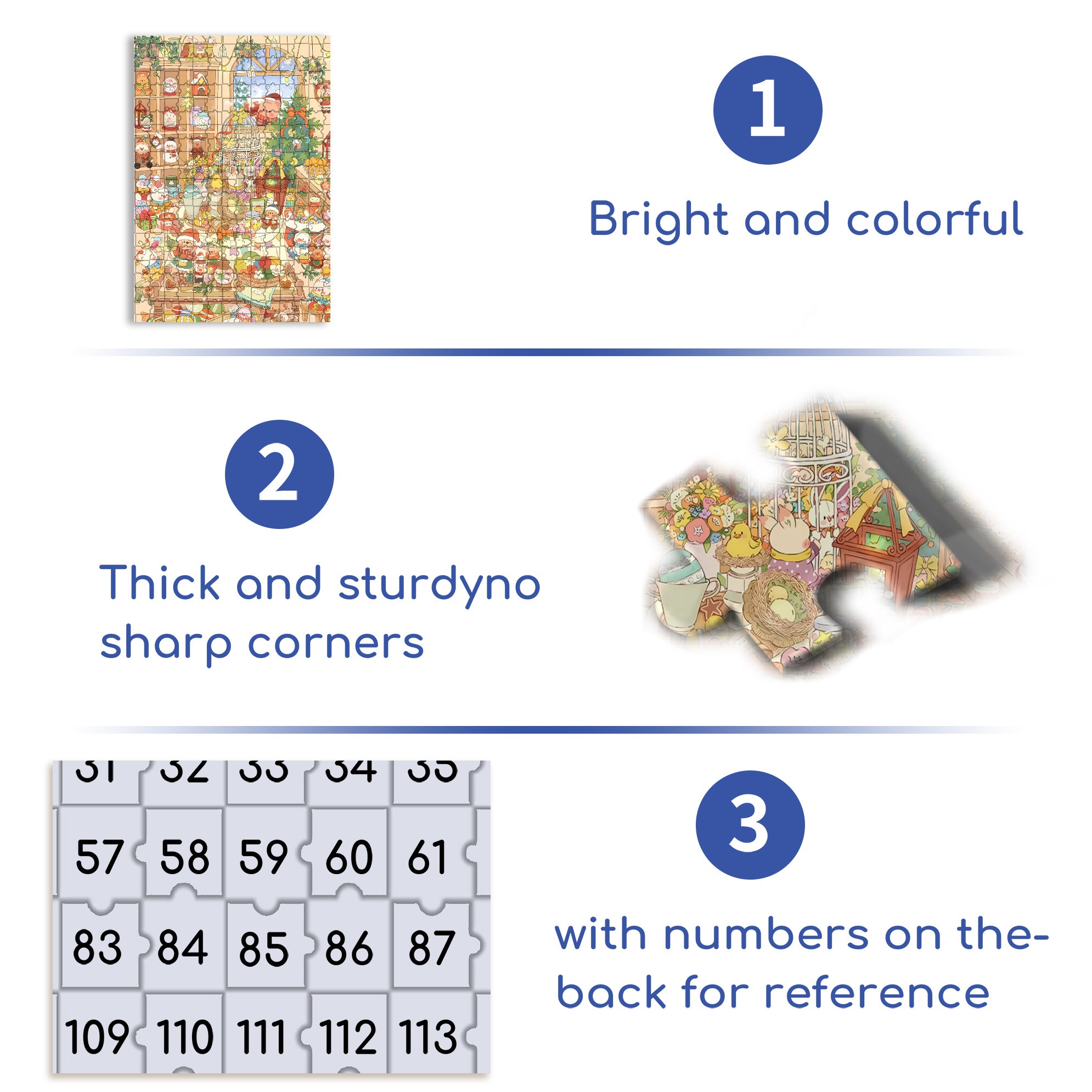 Merry And  Bright 500pcs/1000pcs Jigsaw Puzzle, Scratch-Resistant, Interactive Family Game & Brain-Boosting DIY Decor, Perfect for Halloween, Christmas & New Year Gifts, Family Puzzle Game