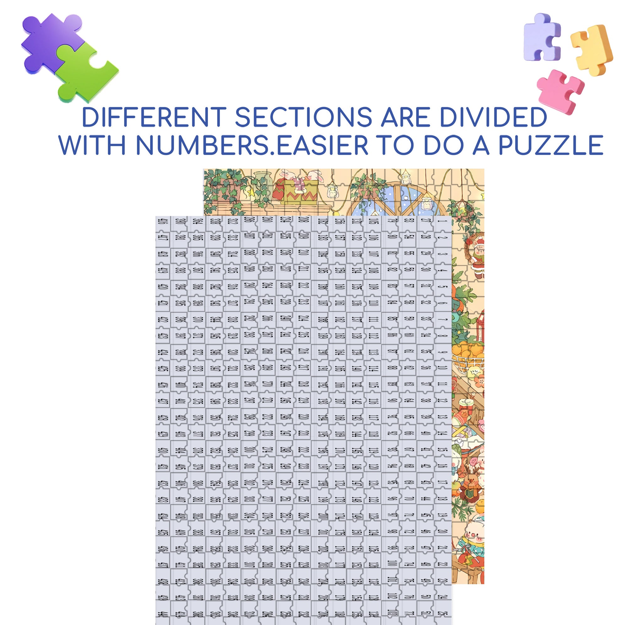 Merry And  Bright 500pcs/1000pcs Jigsaw Puzzle, Scratch-Resistant, Interactive Family Game & Brain-Boosting DIY Decor, Perfect for Halloween, Christmas & New Year Gifts, Family Puzzle Game
