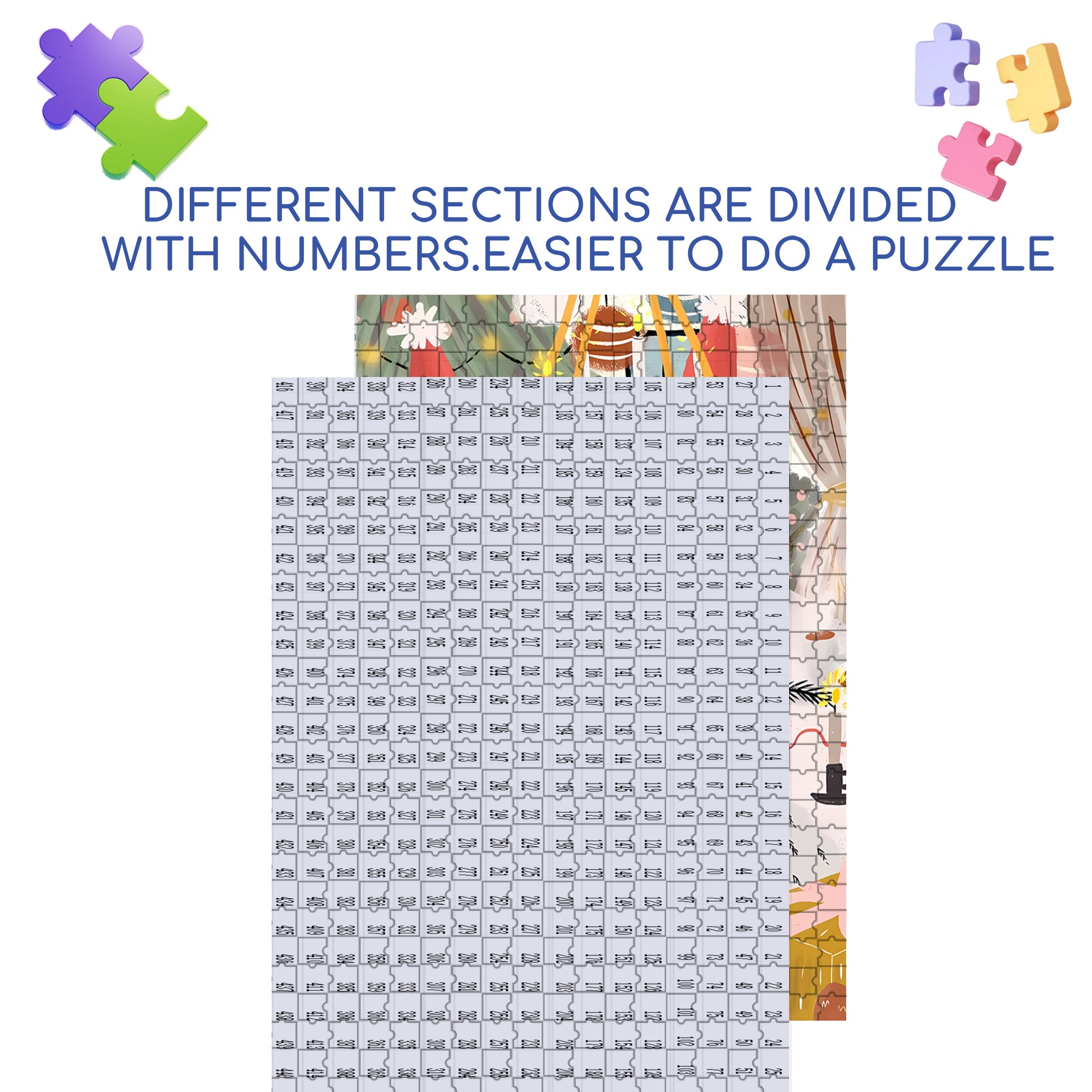 Packaging 500pcs/1000pcs Jigsaw Puzzle, Scratch-Resistant, Interactive Family Game & Brain-Boosting DIY Decor, Perfect for Halloween, Christmas & New Year Gifts, Family Puzzle Game