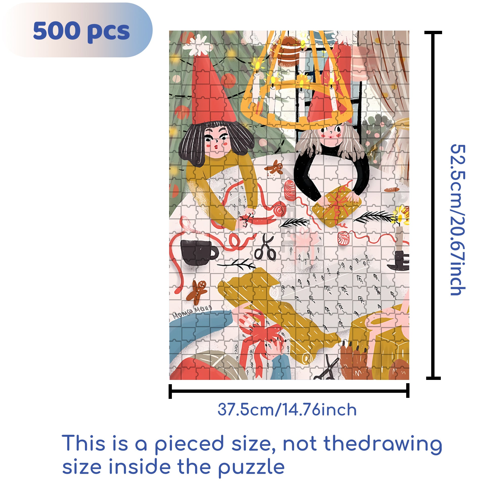 Packaging 500pcs/1000pcs Jigsaw Puzzle, Scratch-Resistant, Interactive Family Game & Brain-Boosting DIY Decor, Perfect for Halloween, Christmas & New Year Gifts, Family Puzzle Game