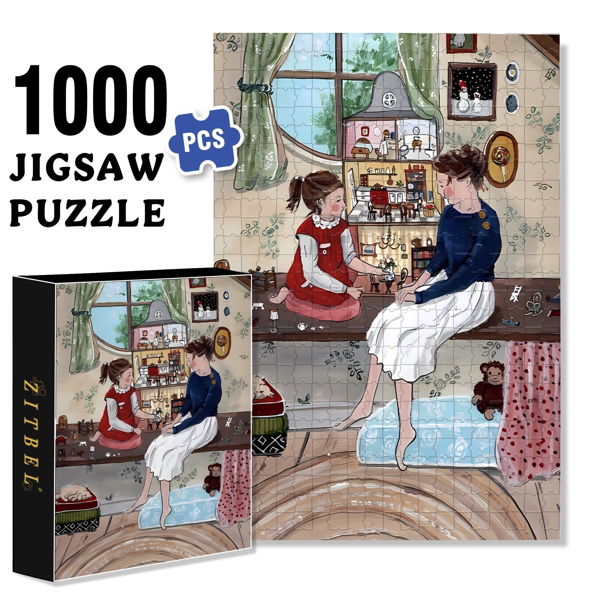 Parenthood 500pcs/1000pcs Jigsaw Puzzle, Scratch-Resistant, Interactive Family Game & Brain-Boosting DIY Decor, Perfect for Halloween, Christmas & New Year Gifts, Family Puzzle Game