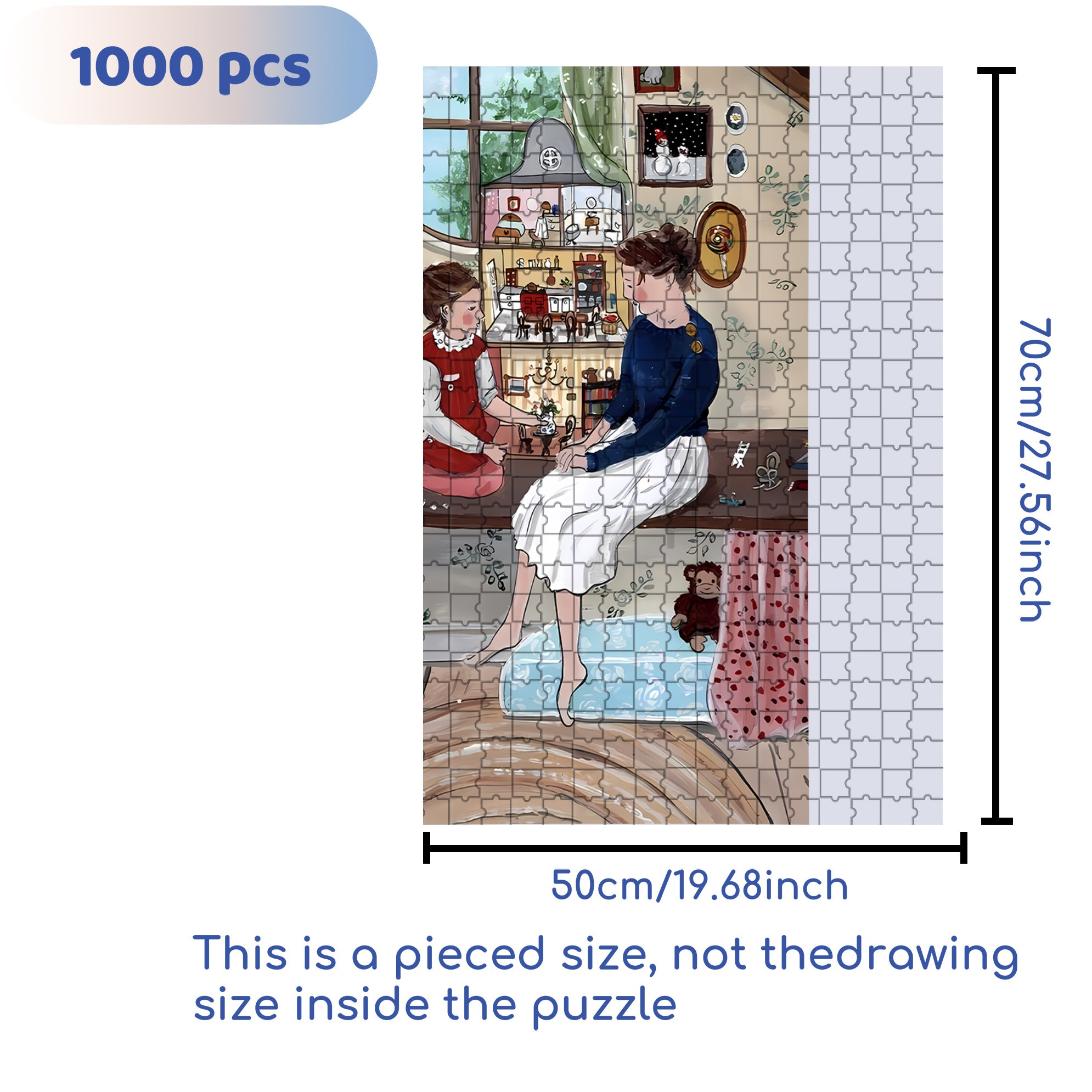 Parenthood 500pcs/1000pcs Jigsaw Puzzle, Scratch-Resistant, Interactive Family Game & Brain-Boosting DIY Decor, Perfect for Halloween, Christmas & New Year Gifts, Family Puzzle Game