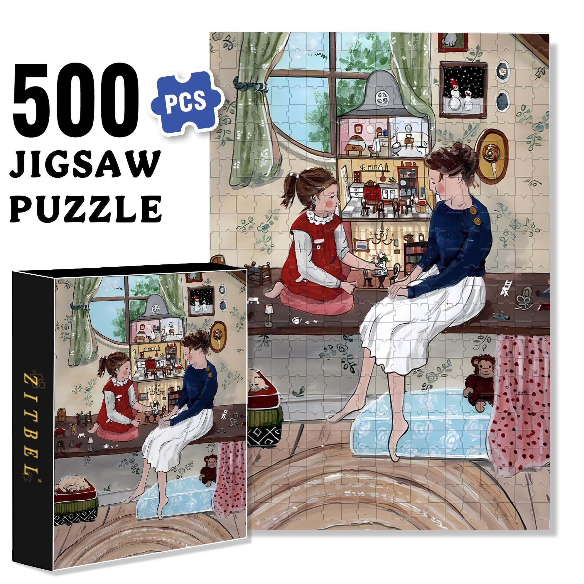 Parenthood 500pcs/1000pcs Jigsaw Puzzle, Scratch-Resistant, Interactive Family Game & Brain-Boosting DIY Decor, Perfect for Halloween, Christmas & New Year Gifts, Family Puzzle Game