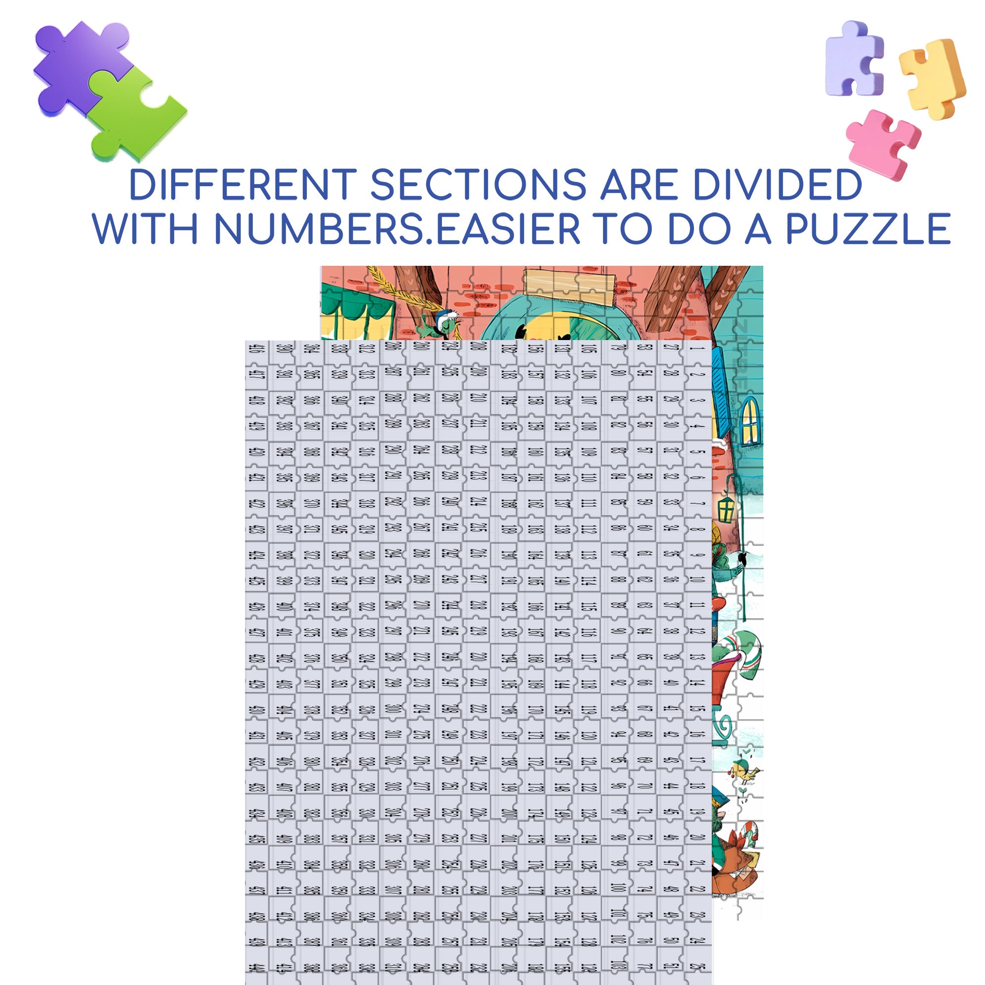 Play with snow! 500pcs/1000pcs Jigsaw Puzzle, Scratch-Resistant, Interactive Family Game & Brain-Boosting DIY Decor, Perfect for Halloween, Christmas & New Year Gifts, Family Puzzle Game