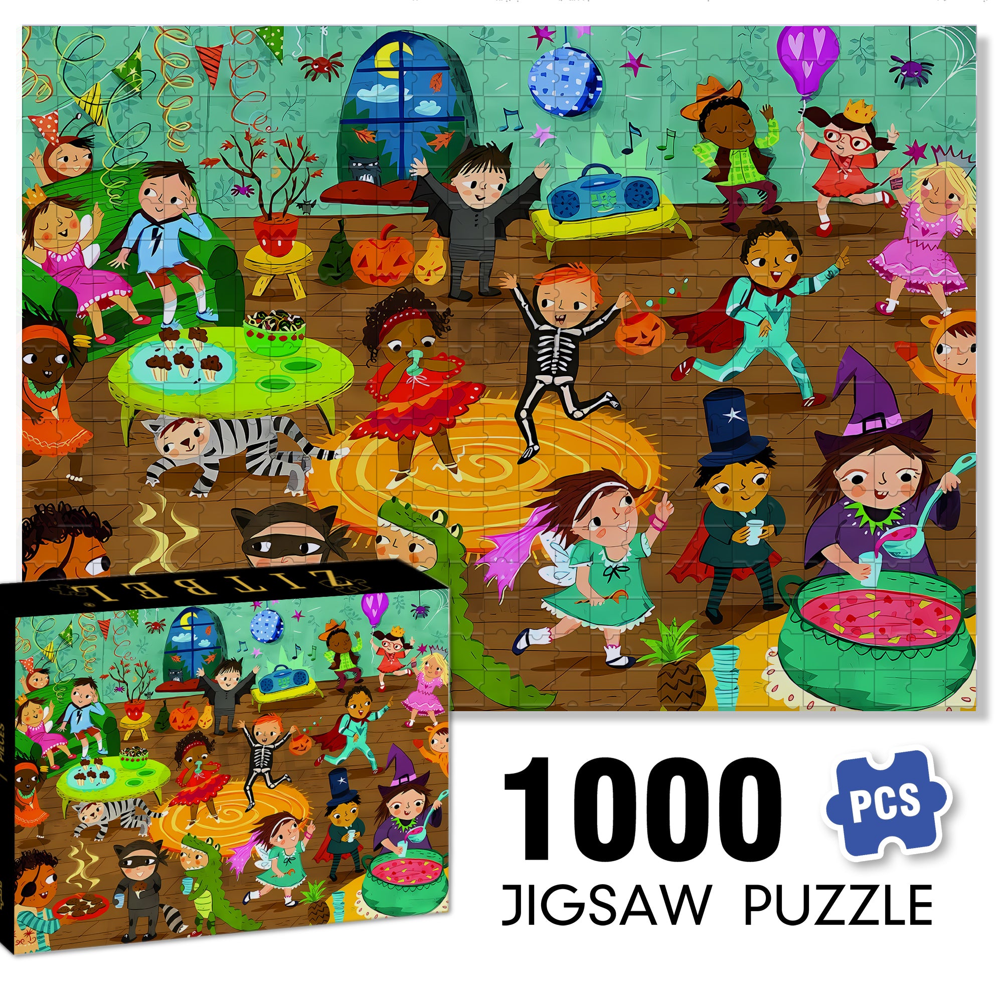 Praatplaat Carnaval 500pcs/1000pcs Jigsaw Puzzle, Scratch-Resistant, Interactive Family Game & Brain-Boosting DIY Decor, Perfect for Halloween, Christmas & New Year Gifts, Family Puzzle Game