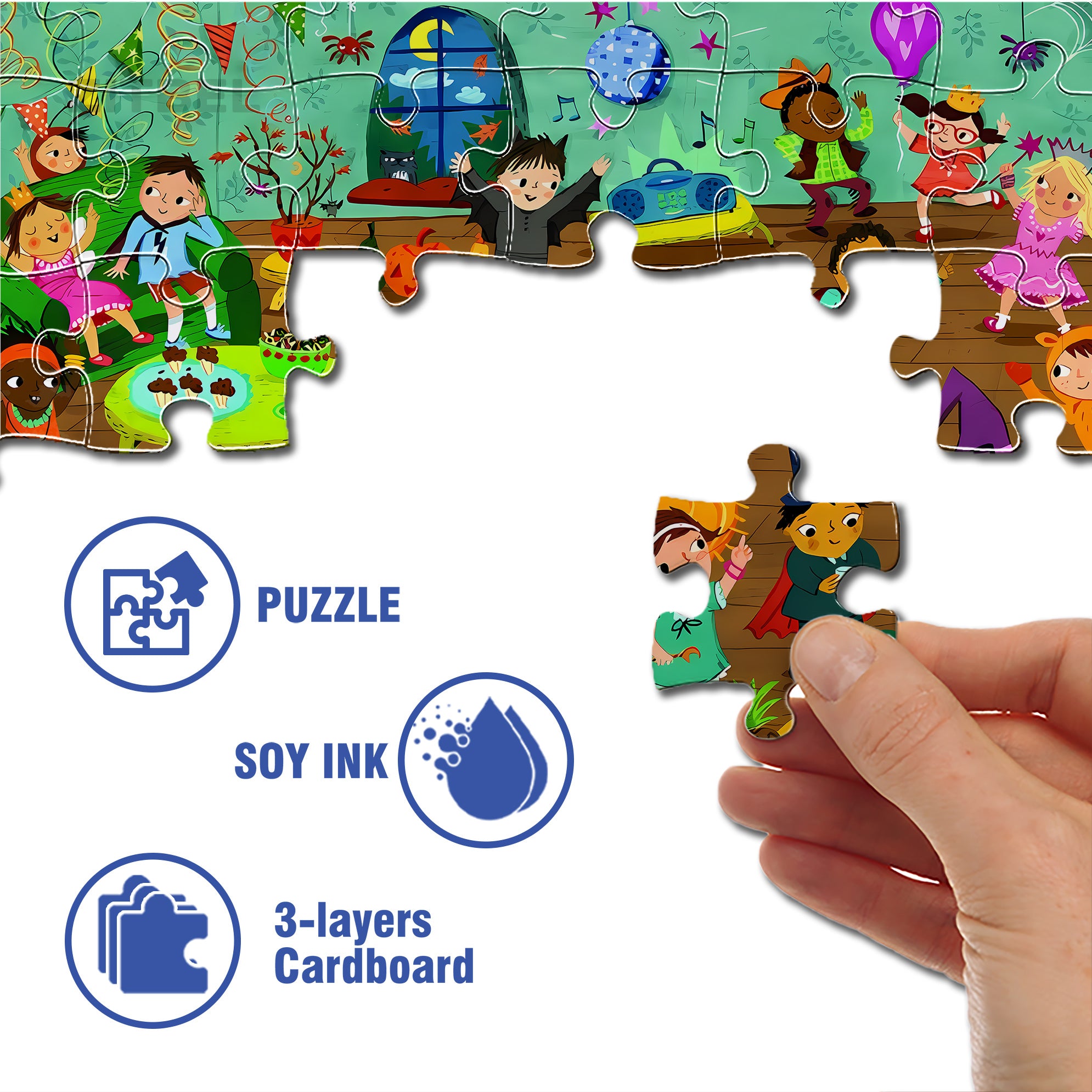 Praatplaat Carnaval 500pcs/1000pcs Jigsaw Puzzle, Scratch-Resistant, Interactive Family Game & Brain-Boosting DIY Decor, Perfect for Halloween, Christmas & New Year Gifts, Family Puzzle Game