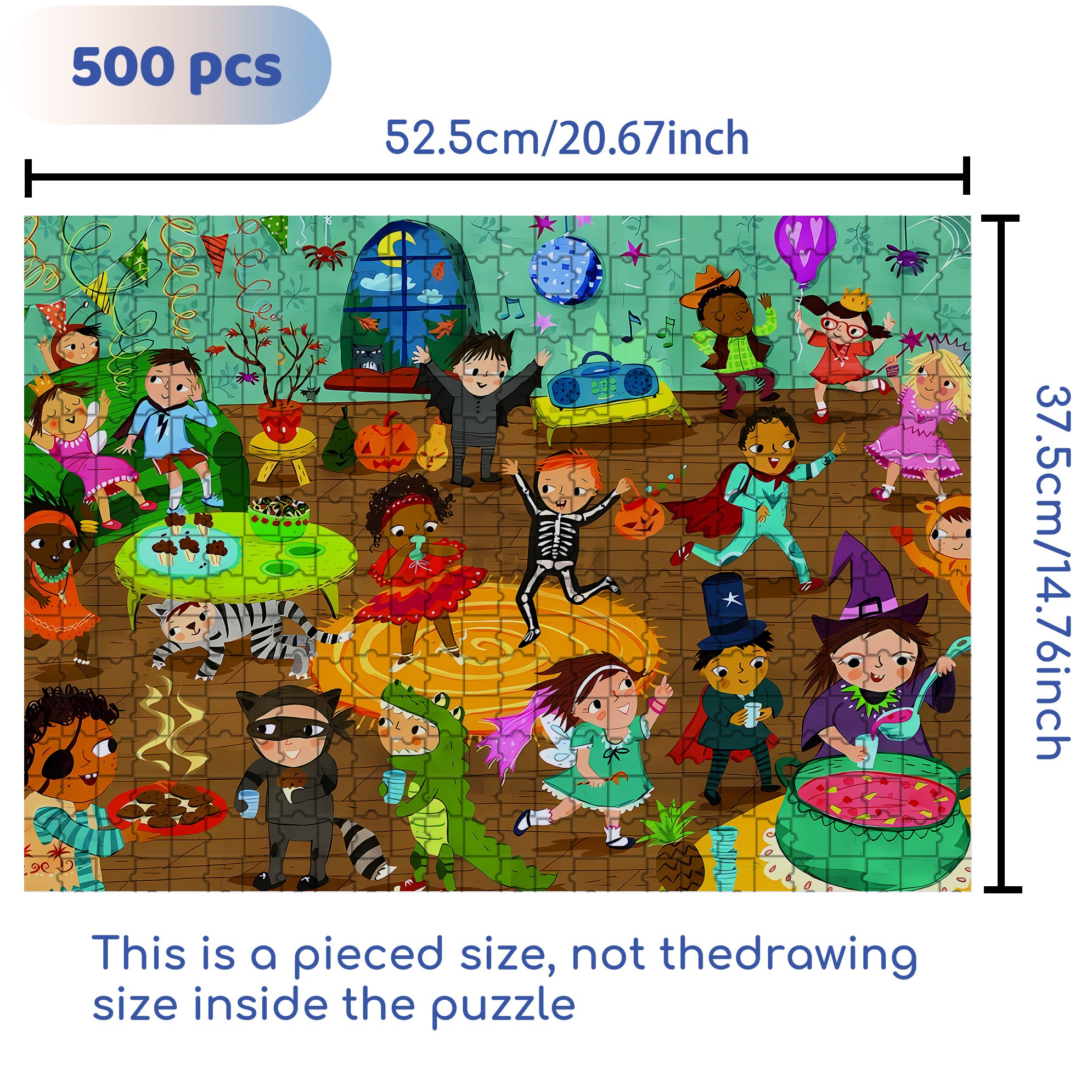 Praatplaat Carnaval 500pcs/1000pcs Jigsaw Puzzle, Scratch-Resistant, Interactive Family Game & Brain-Boosting DIY Decor, Perfect for Halloween, Christmas & New Year Gifts, Family Puzzle Game