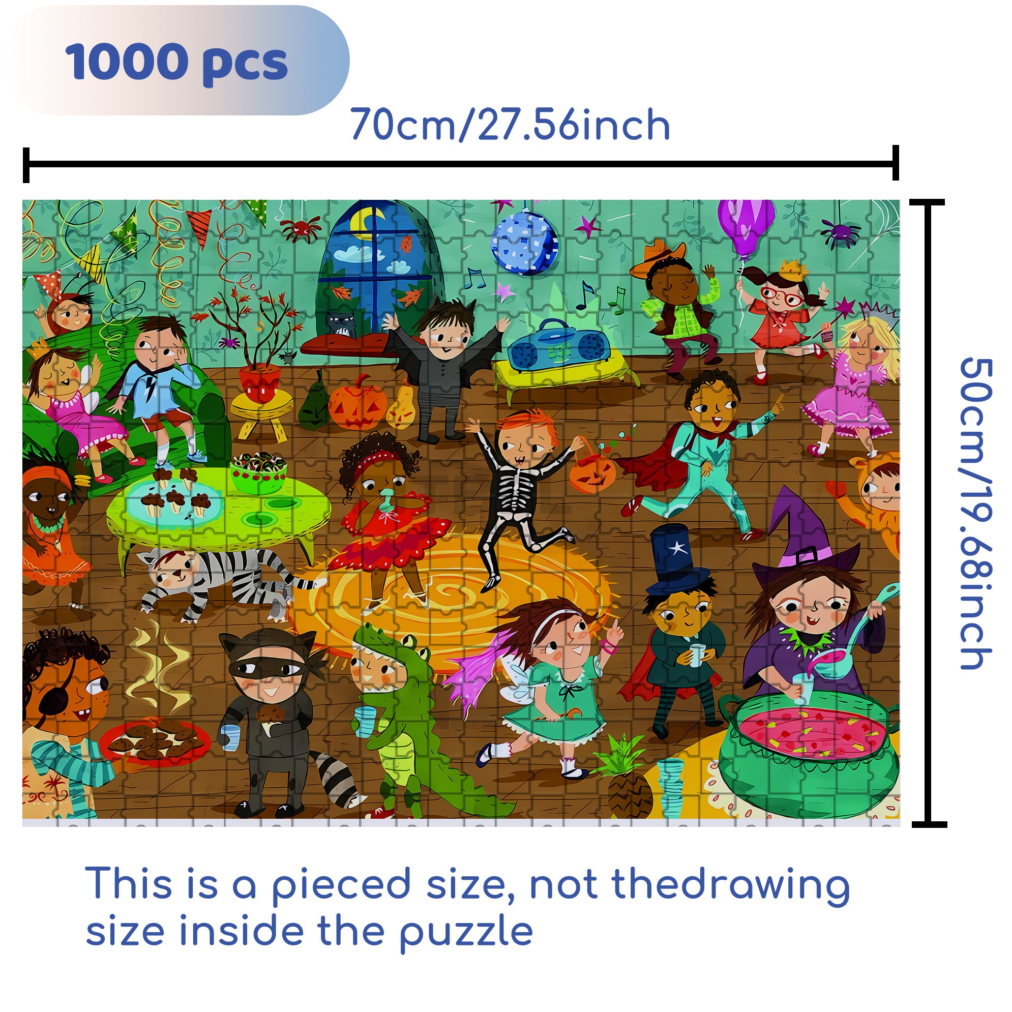 Praatplaat Carnaval 500pcs/1000pcs Jigsaw Puzzle, Scratch-Resistant, Interactive Family Game & Brain-Boosting DIY Decor, Perfect for Halloween, Christmas & New Year Gifts, Family Puzzle Game