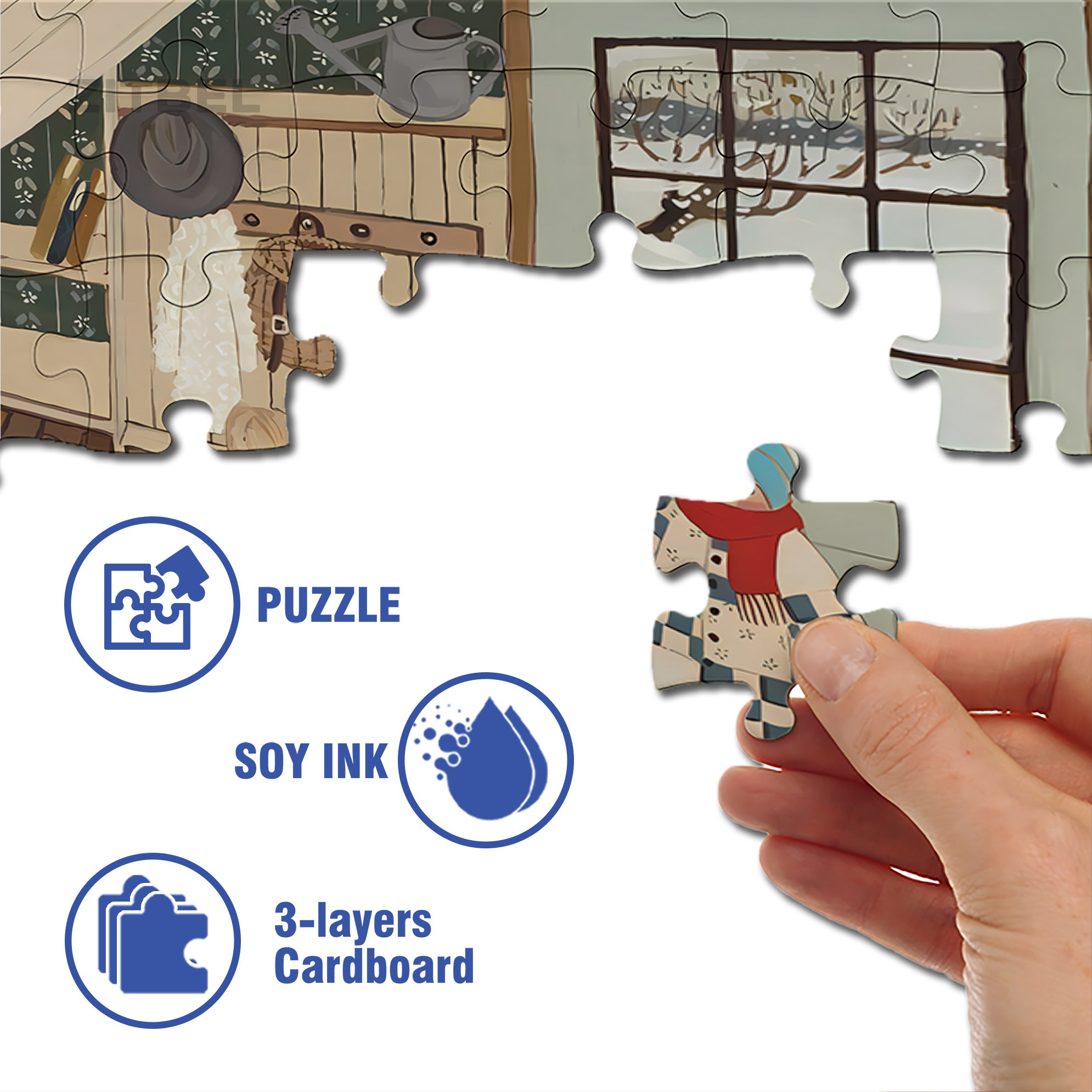 Preparation 500pcs/1000pcs Jigsaw Puzzle, Scratch-Resistant, Interactive Family Game & Brain-Boosting DIY Decor, Perfect for Halloween, Christmas & New Year Gifts, Family Puzzle Game