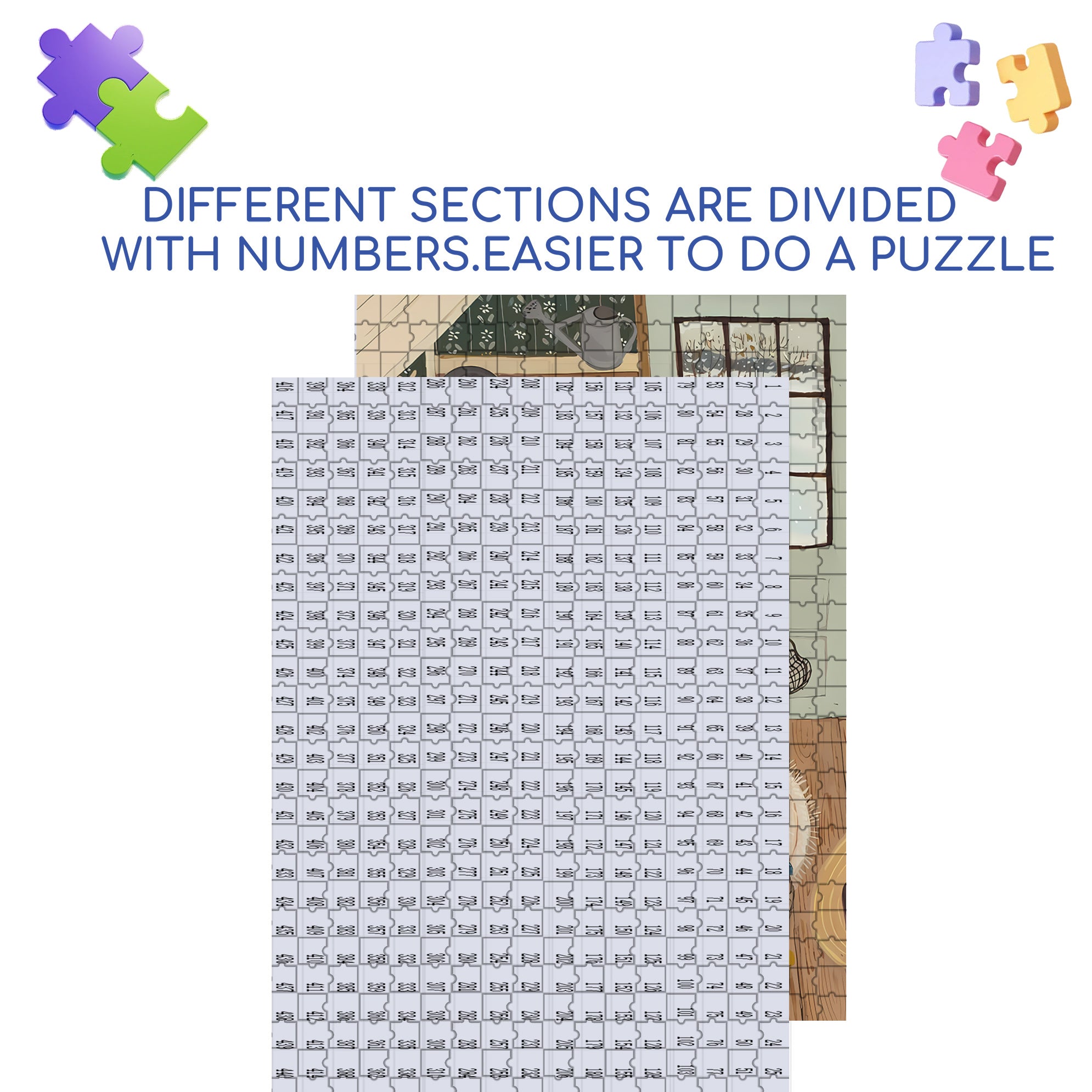 Preparation 500pcs/1000pcs Jigsaw Puzzle, Scratch-Resistant, Interactive Family Game & Brain-Boosting DIY Decor, Perfect for Halloween, Christmas & New Year Gifts, Family Puzzle Game