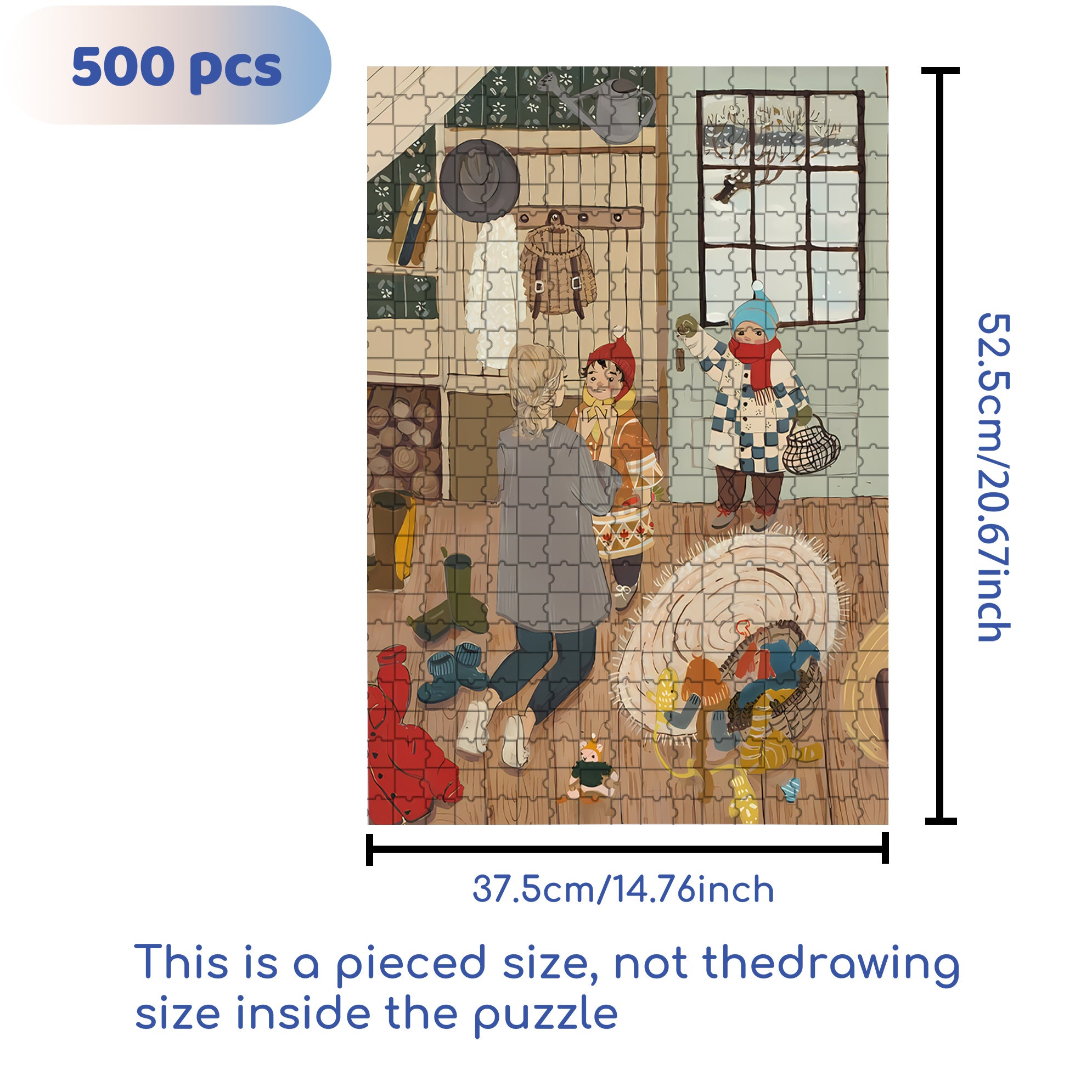 Preparation 500pcs/1000pcs Jigsaw Puzzle, Scratch-Resistant, Interactive Family Game & Brain-Boosting DIY Decor, Perfect for Halloween, Christmas & New Year Gifts, Family Puzzle Game