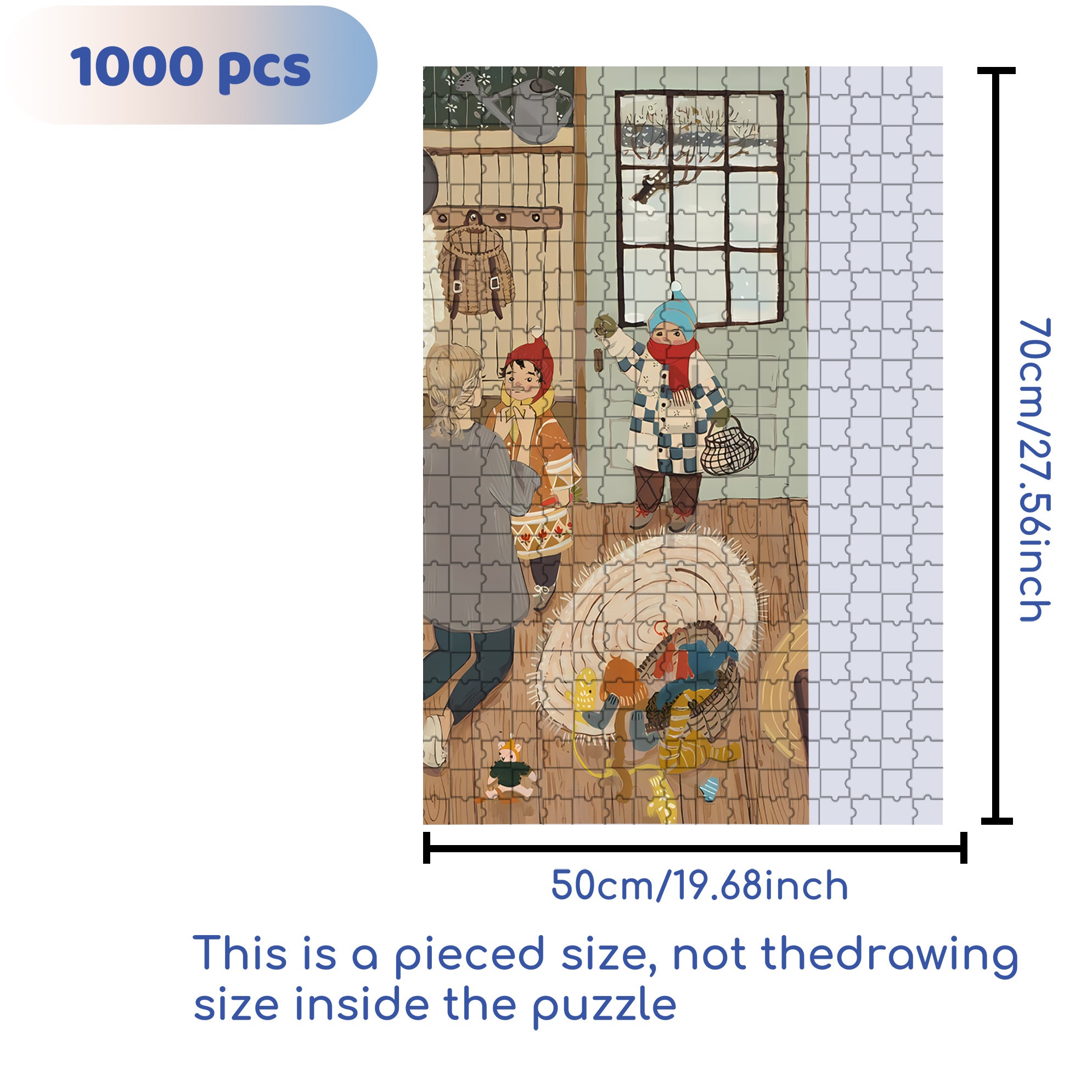 Preparation 500pcs/1000pcs Jigsaw Puzzle, Scratch-Resistant, Interactive Family Game & Brain-Boosting DIY Decor, Perfect for Halloween, Christmas & New Year Gifts, Family Puzzle Game