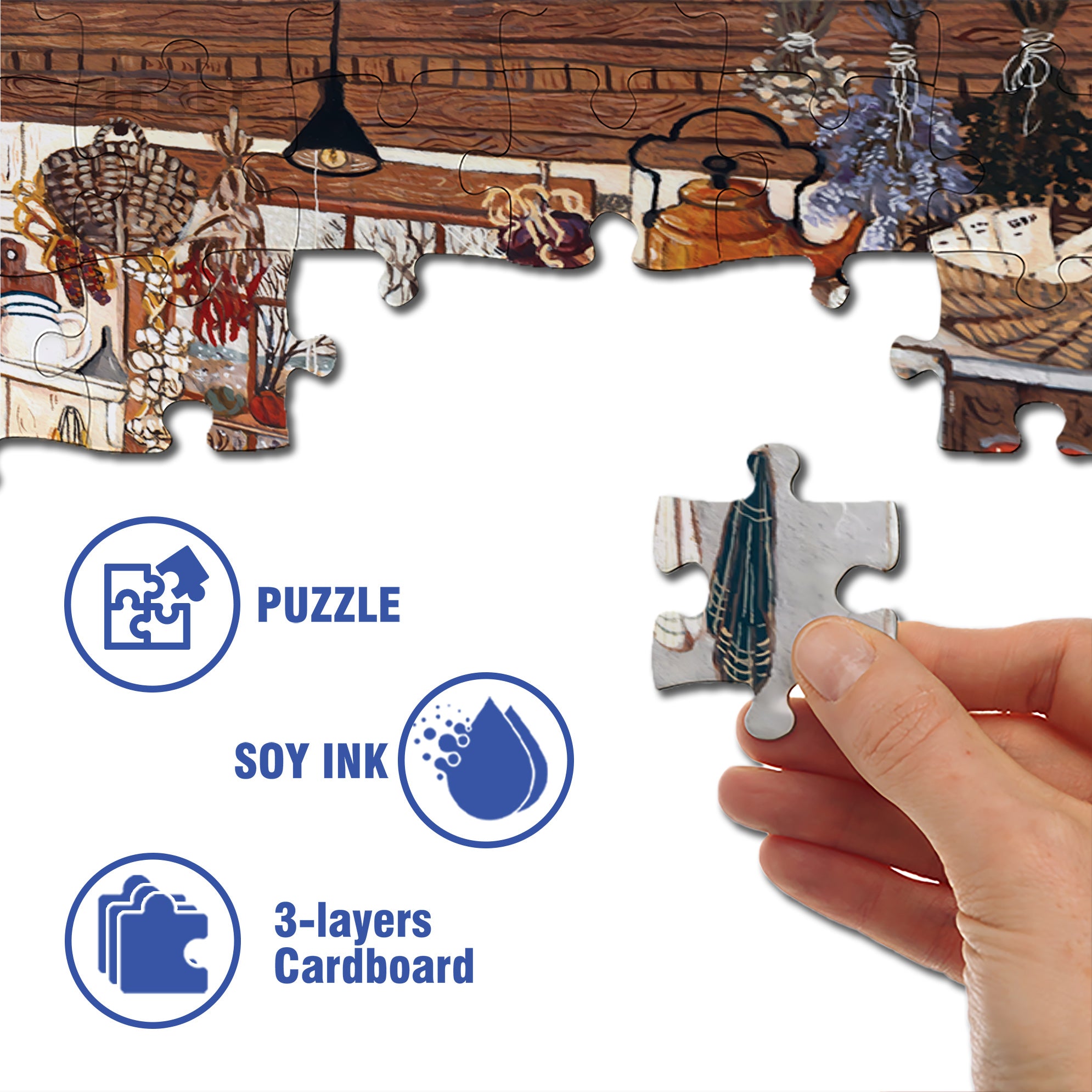 Put In Order 500pcs/1000pcs Jigsaw Puzzle, Scratch-Resistant, Interactive Family Game & Brain-Boosting DIY Decor, Perfect for Halloween, Christmas & New Year Gifts, Family Puzzle Game