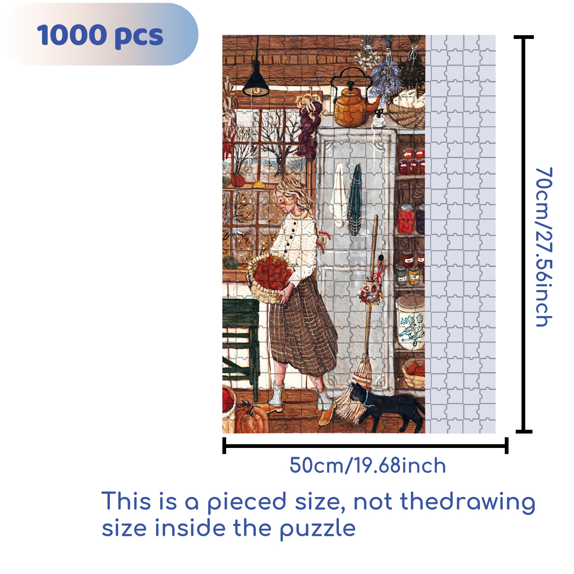 Put In Order 500pcs/1000pcs Jigsaw Puzzle, Scratch-Resistant, Interactive Family Game & Brain-Boosting DIY Decor, Perfect for Halloween, Christmas & New Year Gifts, Family Puzzle Game