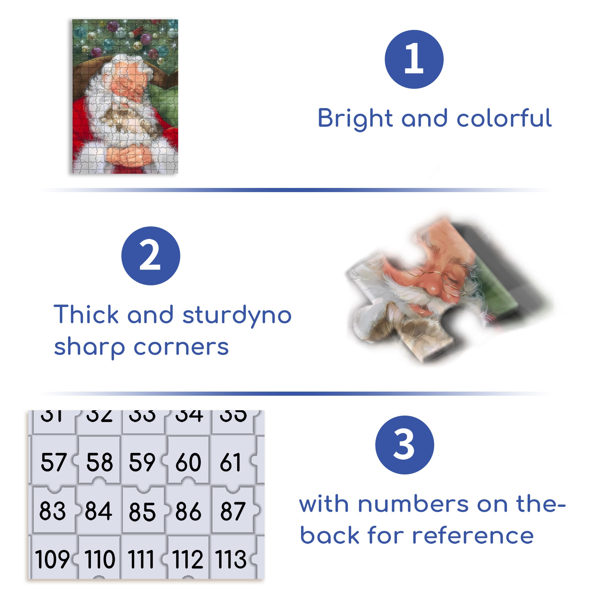 Santa Claus And The Cat 500pcs/1000pcs Jigsaw Puzzle, Scratch-Resistant, Interactive Family Game & Brain-Boosting DIY Decor, Perfect for Halloween, Christmas & New Year Gifts, Family Puzzle Game