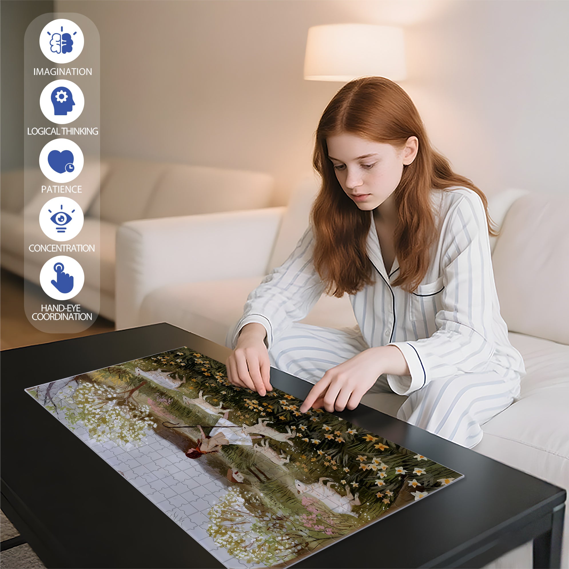 Sheepherder 500pcs/1000pcs Jigsaw Puzzle, Scratch-Resistant, Interactive Family Game & Brain-Boosting DIY Decor, Perfect for Halloween, Christmas & New Year Gifts, Family Puzzle Game