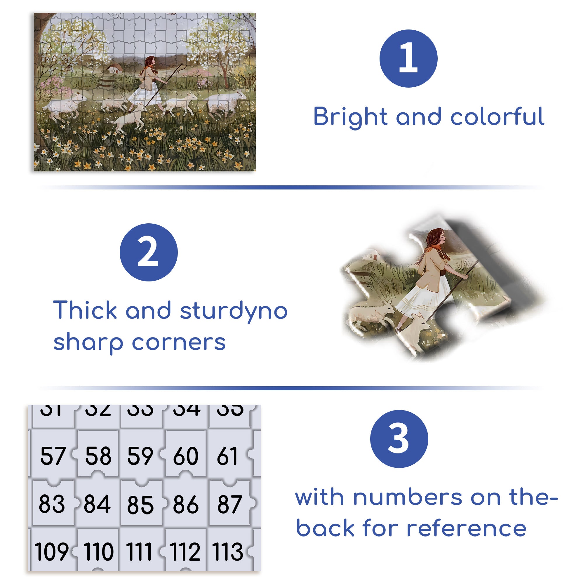 Sheepherder 500pcs/1000pcs Jigsaw Puzzle, Scratch-Resistant, Interactive Family Game & Brain-Boosting DIY Decor, Perfect for Halloween, Christmas & New Year Gifts, Family Puzzle Game