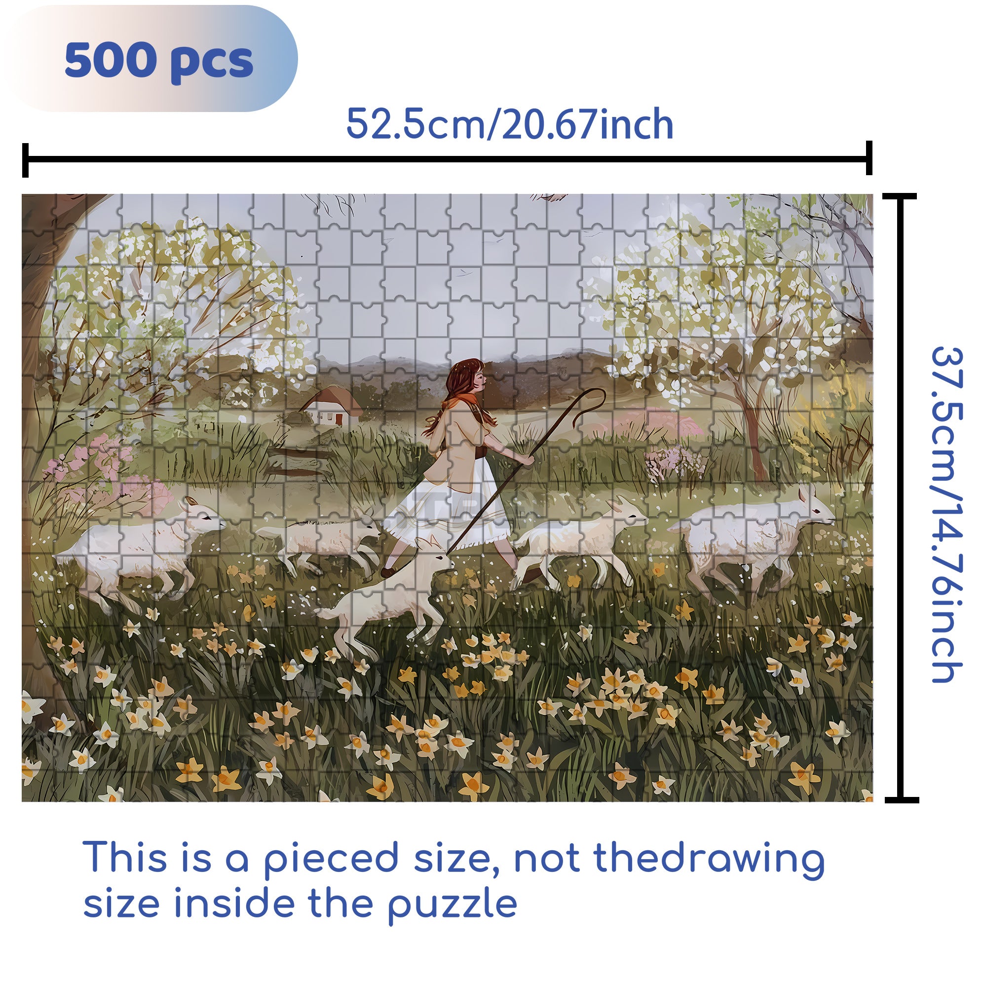 Sheepherder 500pcs/1000pcs Jigsaw Puzzle, Scratch-Resistant, Interactive Family Game & Brain-Boosting DIY Decor, Perfect for Halloween, Christmas & New Year Gifts, Family Puzzle Game