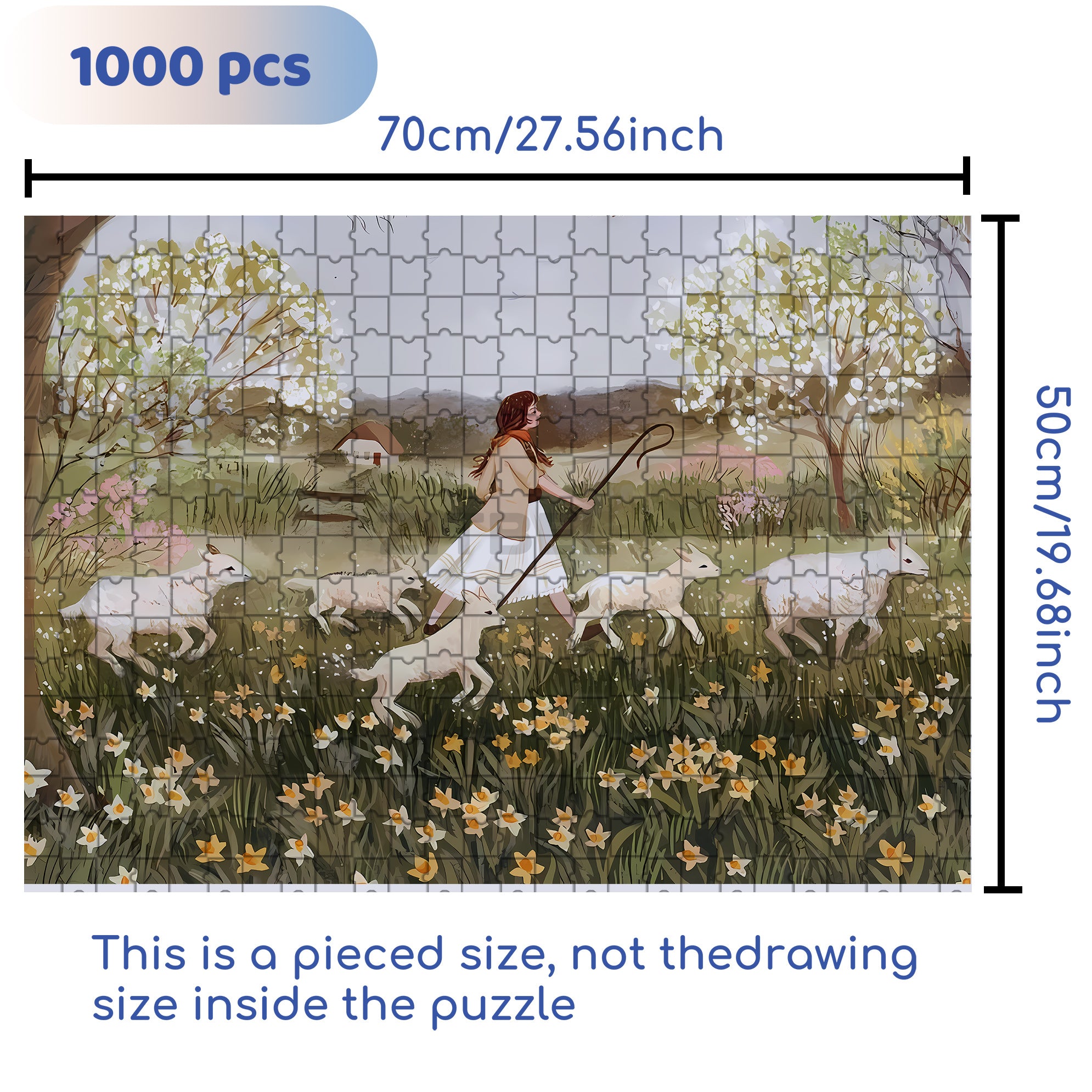 Sheepherder 500pcs/1000pcs Jigsaw Puzzle, Scratch-Resistant, Interactive Family Game & Brain-Boosting DIY Decor, Perfect for Halloween, Christmas & New Year Gifts, Family Puzzle Game