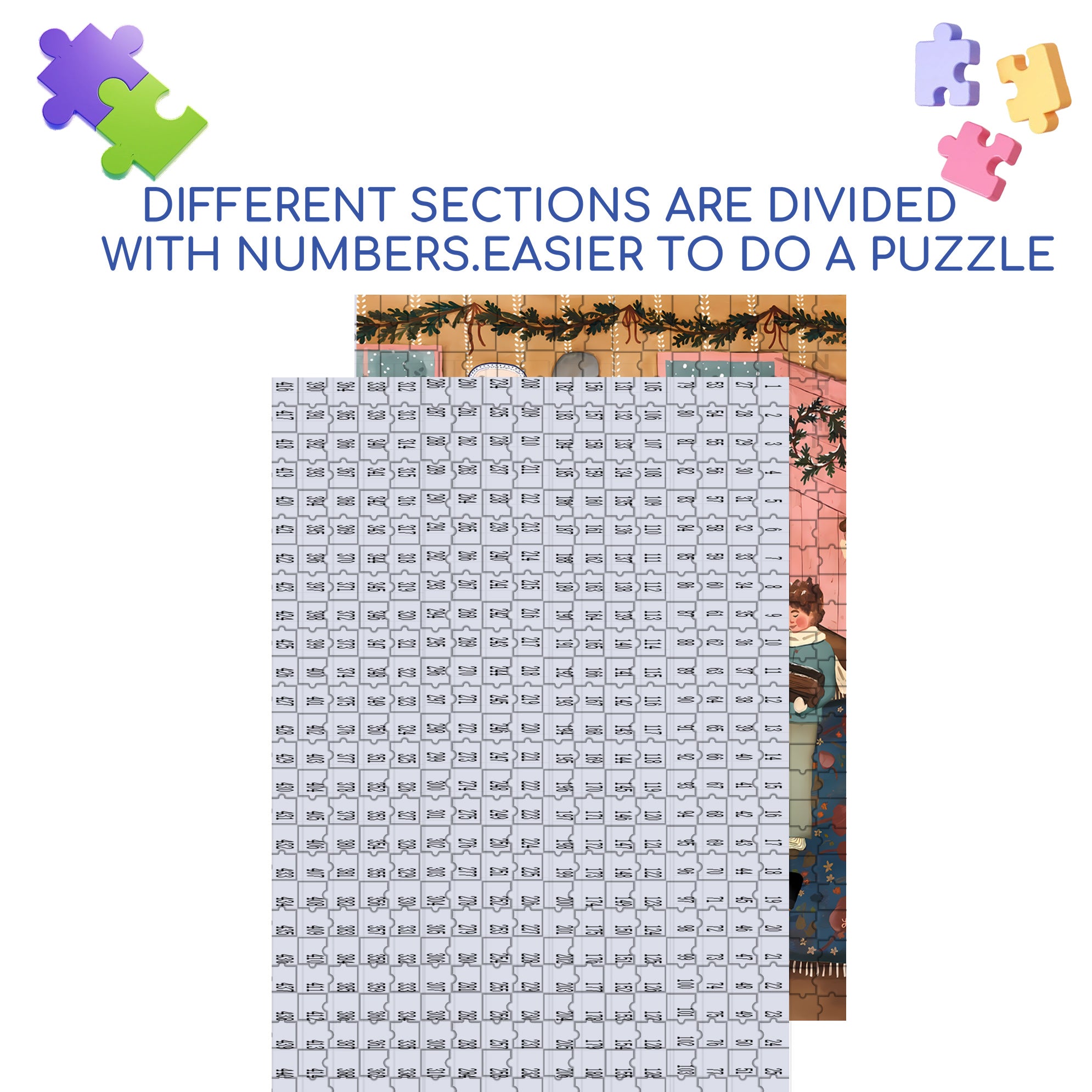 Snow Day 500pcs/1000pcs Jigsaw Puzzle, Scratch-Resistant, Interactive Family Game & Brain-Boosting DIY Decor, Perfect for Halloween, Christmas & New Year Gifts, Family Puzzle Game