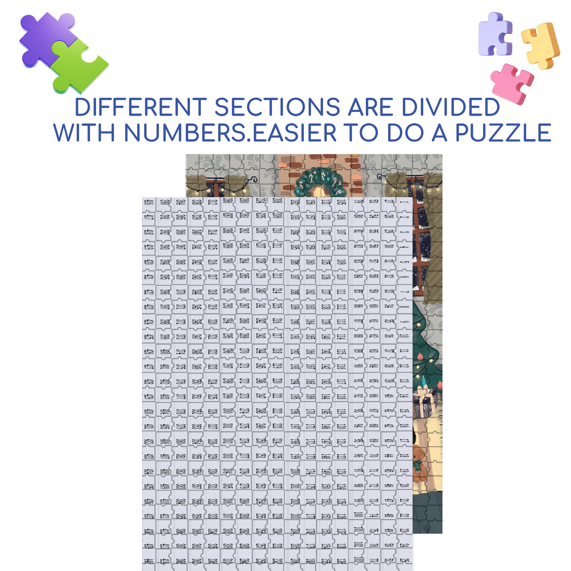 Snowy Night 500pcs/1000pcs Jigsaw Puzzle, Scratch-Resistant, Interactive Family Game & Brain-Boosting DIY Decor, Perfect for Halloween, Christmas & New Year Gifts, Family Puzzle Game