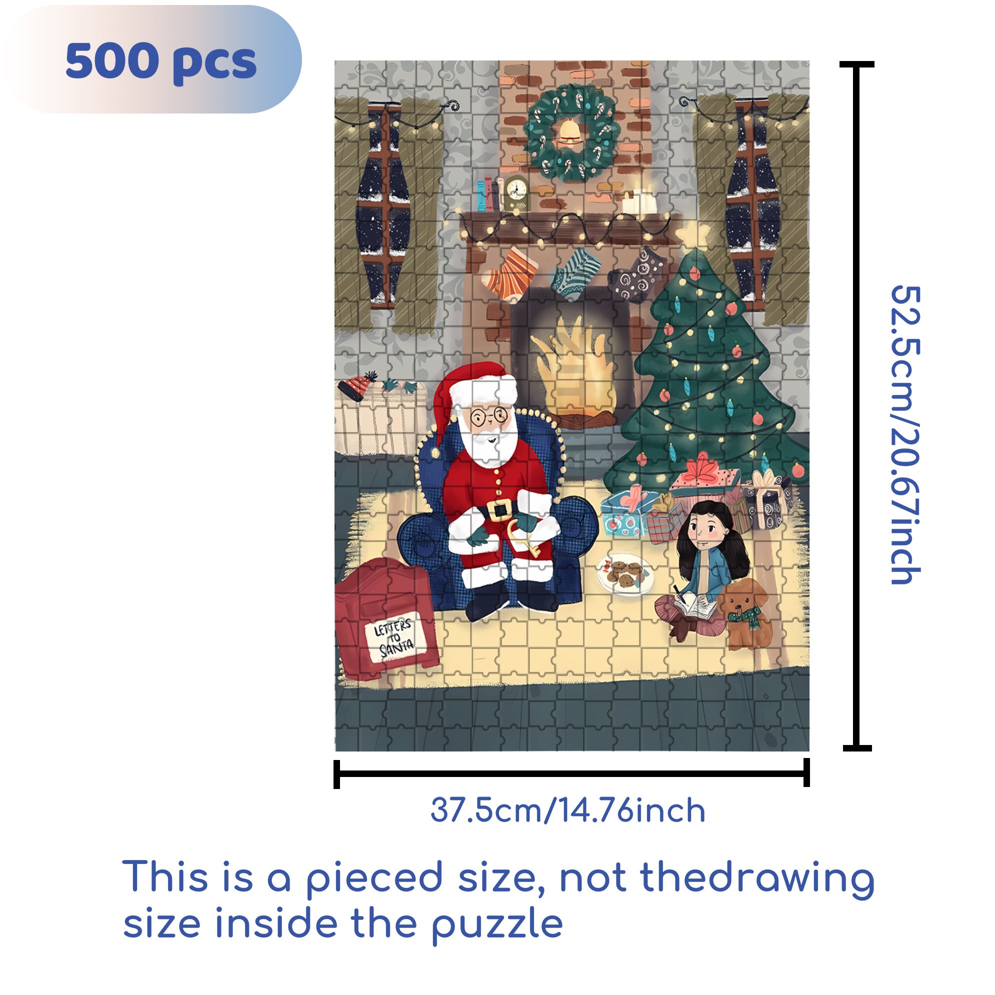 Snowy Night 500pcs/1000pcs Jigsaw Puzzle, Scratch-Resistant, Interactive Family Game & Brain-Boosting DIY Decor, Perfect for Halloween, Christmas & New Year Gifts, Family Puzzle Game
