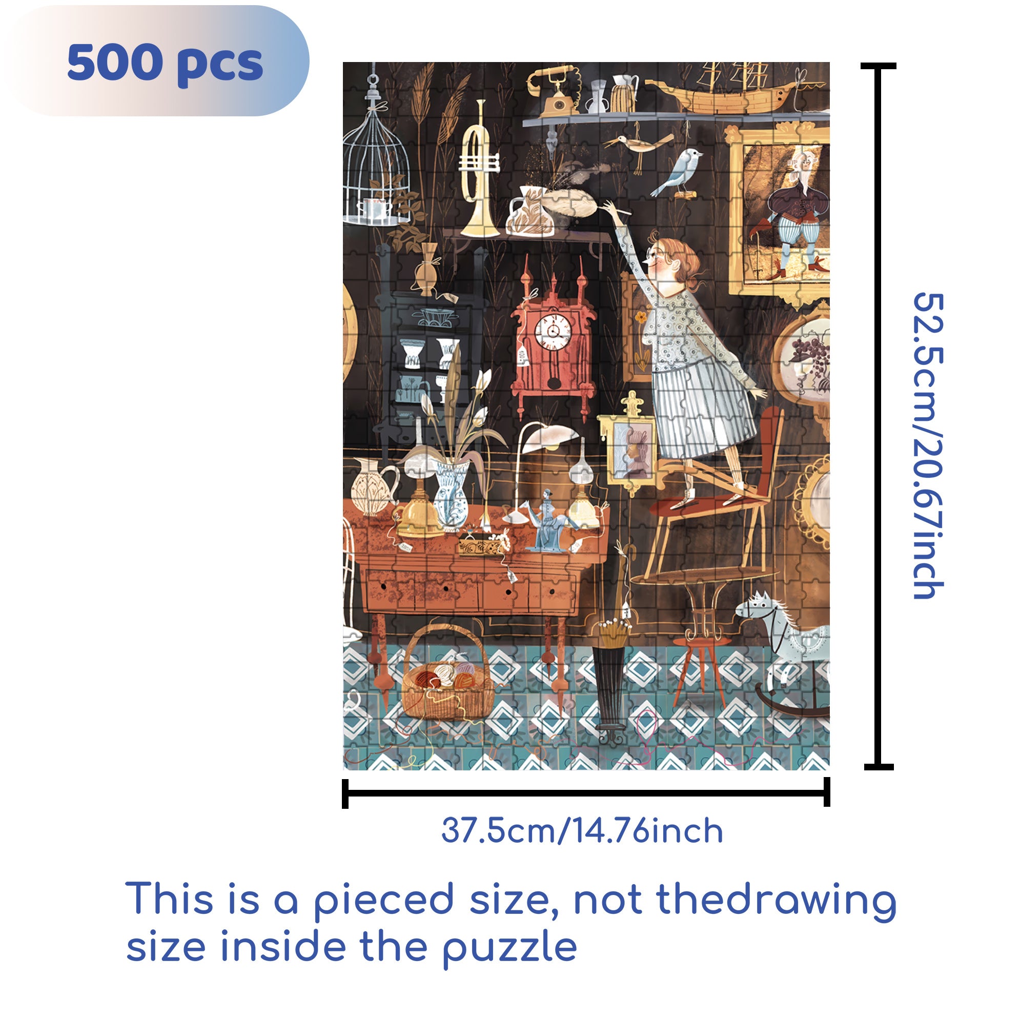 Sweep 500pcs/1000pcs Jigsaw Puzzle, Scratch-Resistant, Interactive Family Game & Brain-Boosting DIY Decor, Perfect for Halloween, Christmas & New Year Gifts, Family Puzzle Game
