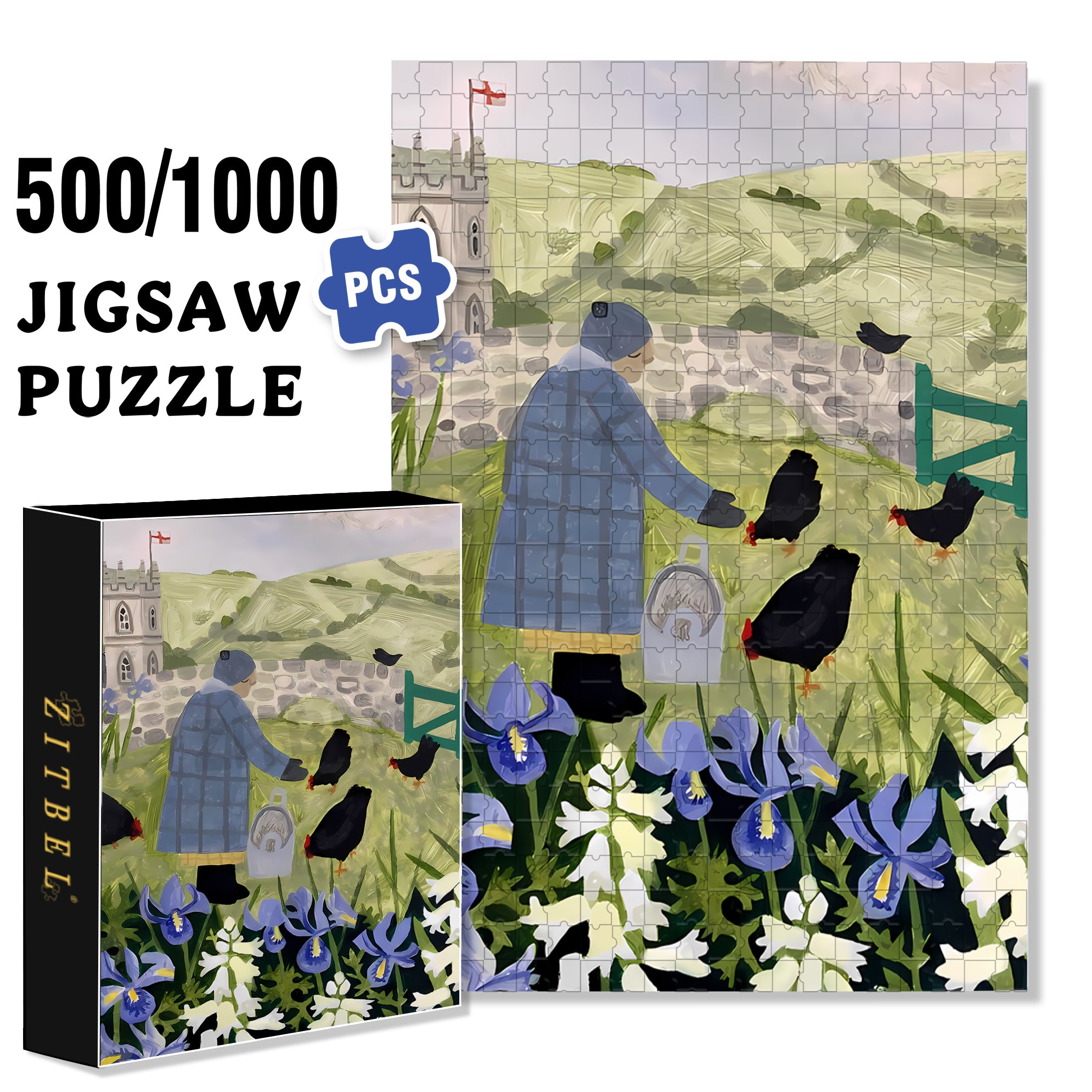 Vanessa Bowman 500pcs/1000pcs Jigsaw Puzzle, Scratch-Resistant, Interactive Family Game & Brain-Boosting DIY Decor, Perfect for Halloween, Christmas & New Year Gifts, Family Puzzle Game