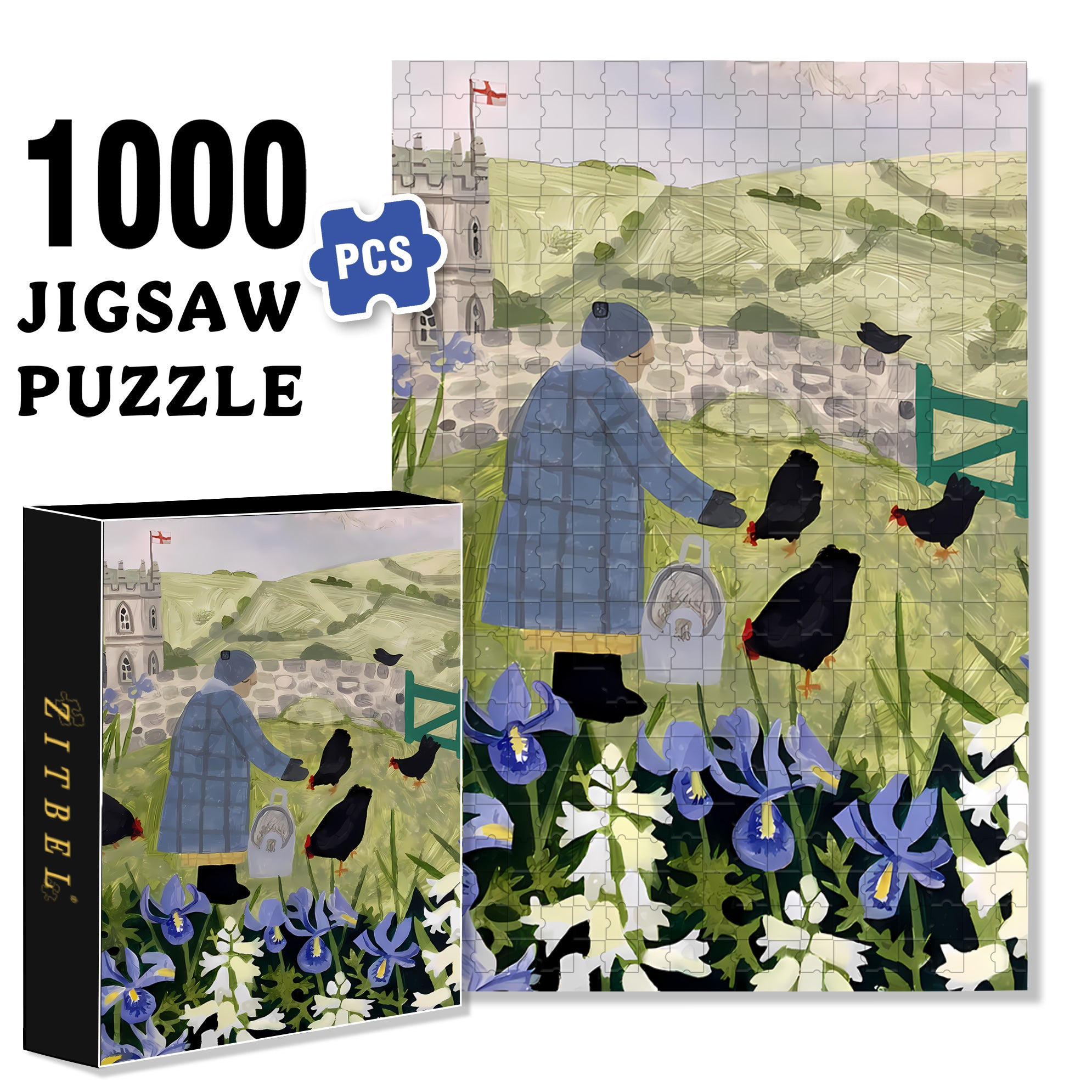 Vanessa Bowman 500pcs/1000pcs Jigsaw Puzzle, Scratch-Resistant, Interactive Family Game & Brain-Boosting DIY Decor, Perfect for Halloween, Christmas & New Year Gifts, Family Puzzle Game