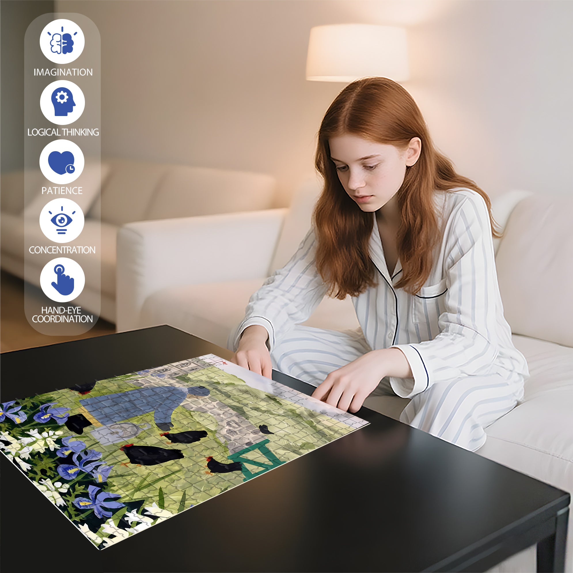 Vanessa Bowman 500pcs/1000pcs Jigsaw Puzzle, Scratch-Resistant, Interactive Family Game & Brain-Boosting DIY Decor, Perfect for Halloween, Christmas & New Year Gifts, Family Puzzle Game