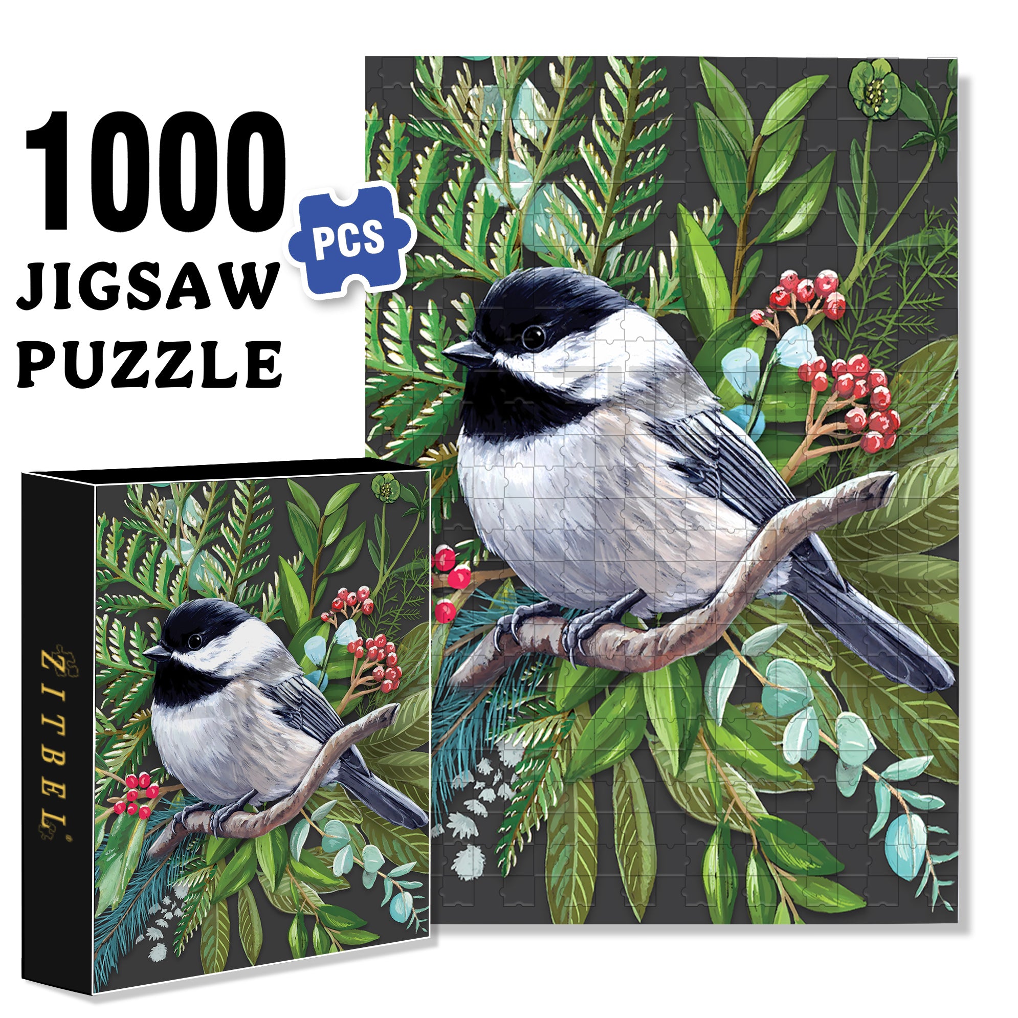Winter Atmosphere 500pcs/1000pcs Jigsaw Puzzle, Scratch-Resistant, Interactive Family Game & Brain-Boosting DIY Decor, Perfect for Halloween, Christmas & New Year Gifts, Family Puzzle Game