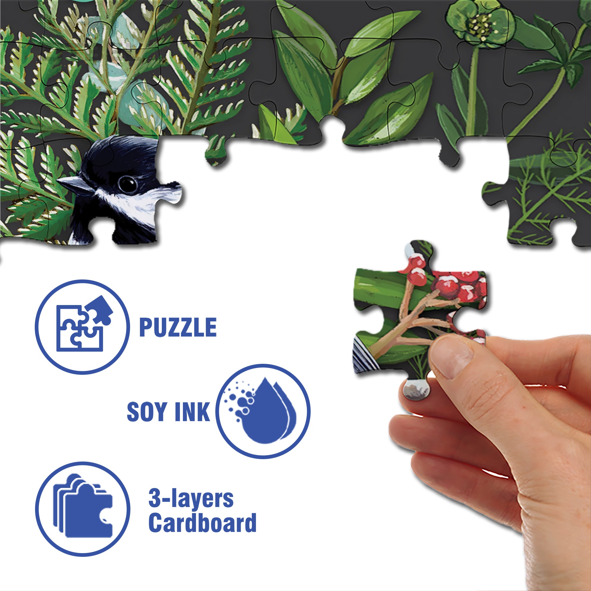 Winter Atmosphere 500pcs/1000pcs Jigsaw Puzzle, Scratch-Resistant, Interactive Family Game & Brain-Boosting DIY Decor, Perfect for Halloween, Christmas & New Year Gifts, Family Puzzle Game