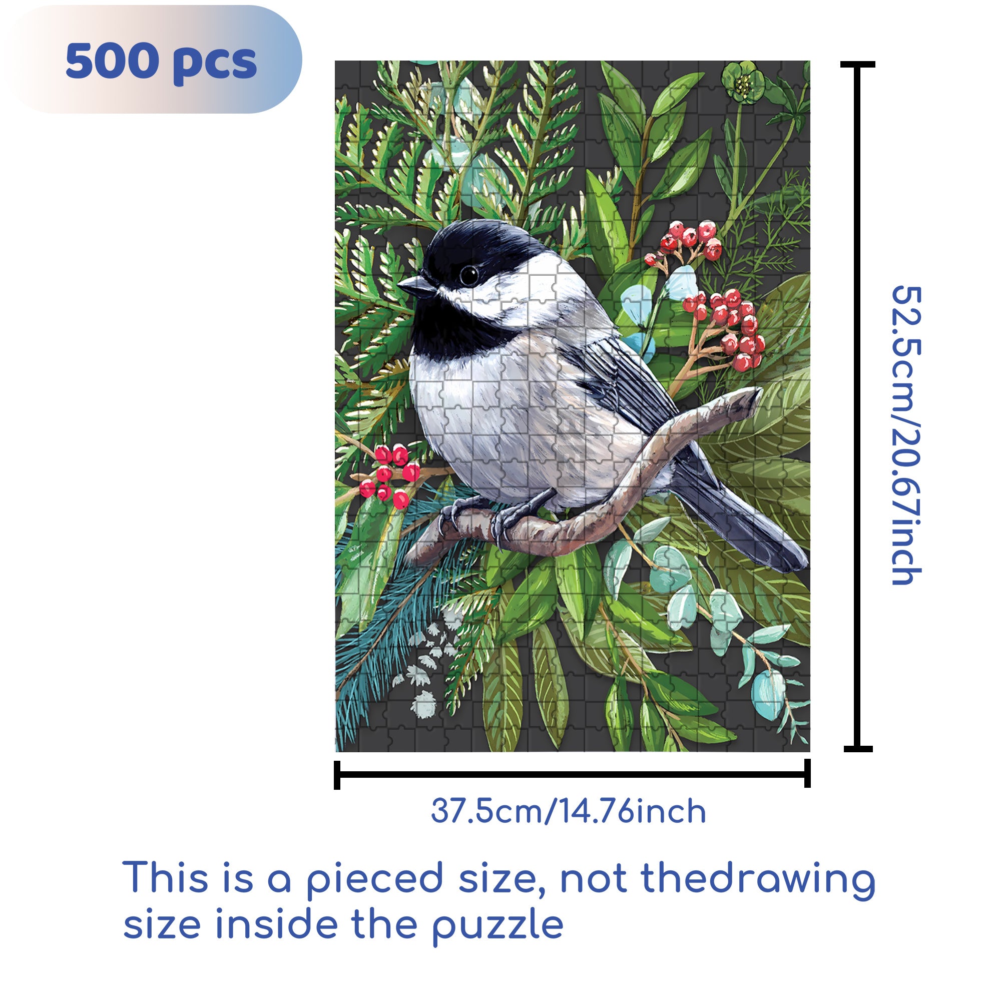 Winter Atmosphere 500pcs/1000pcs Jigsaw Puzzle, Scratch-Resistant, Interactive Family Game & Brain-Boosting DIY Decor, Perfect for Halloween, Christmas & New Year Gifts, Family Puzzle Game