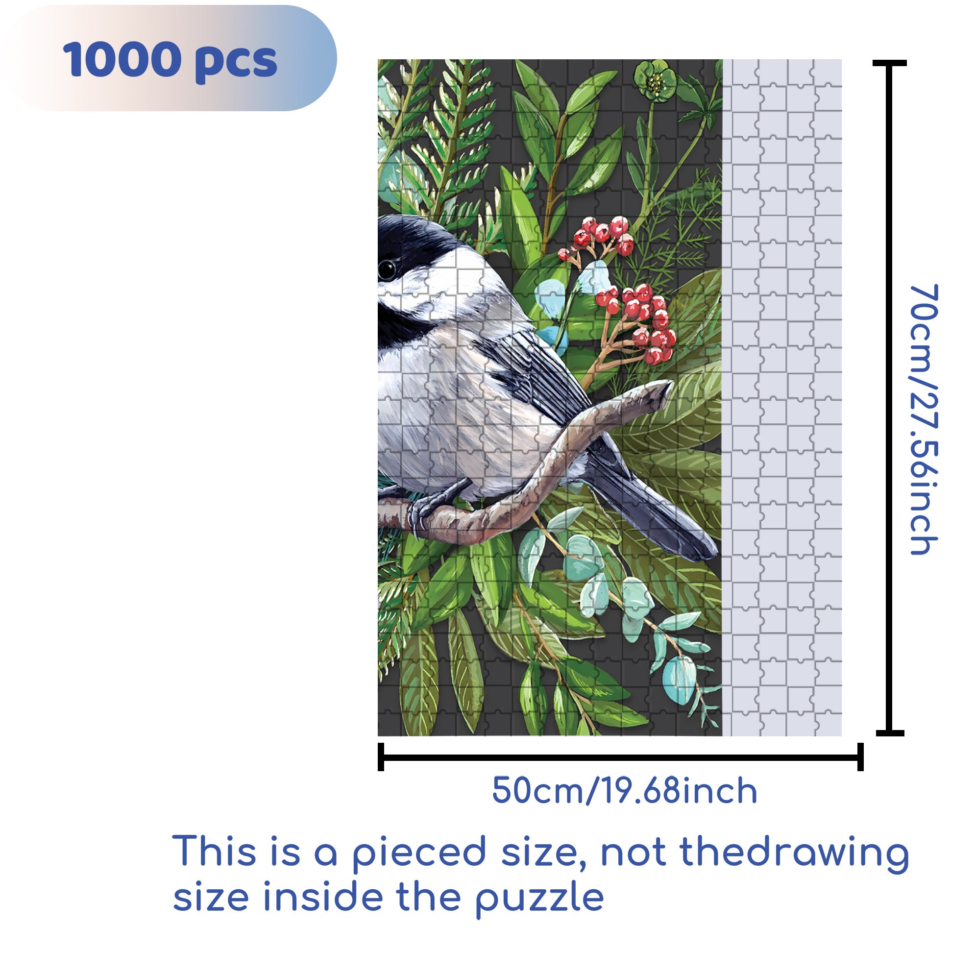 Winter Atmosphere 500pcs/1000pcs Jigsaw Puzzle, Scratch-Resistant, Interactive Family Game & Brain-Boosting DIY Decor, Perfect for Halloween, Christmas & New Year Gifts, Family Puzzle Game