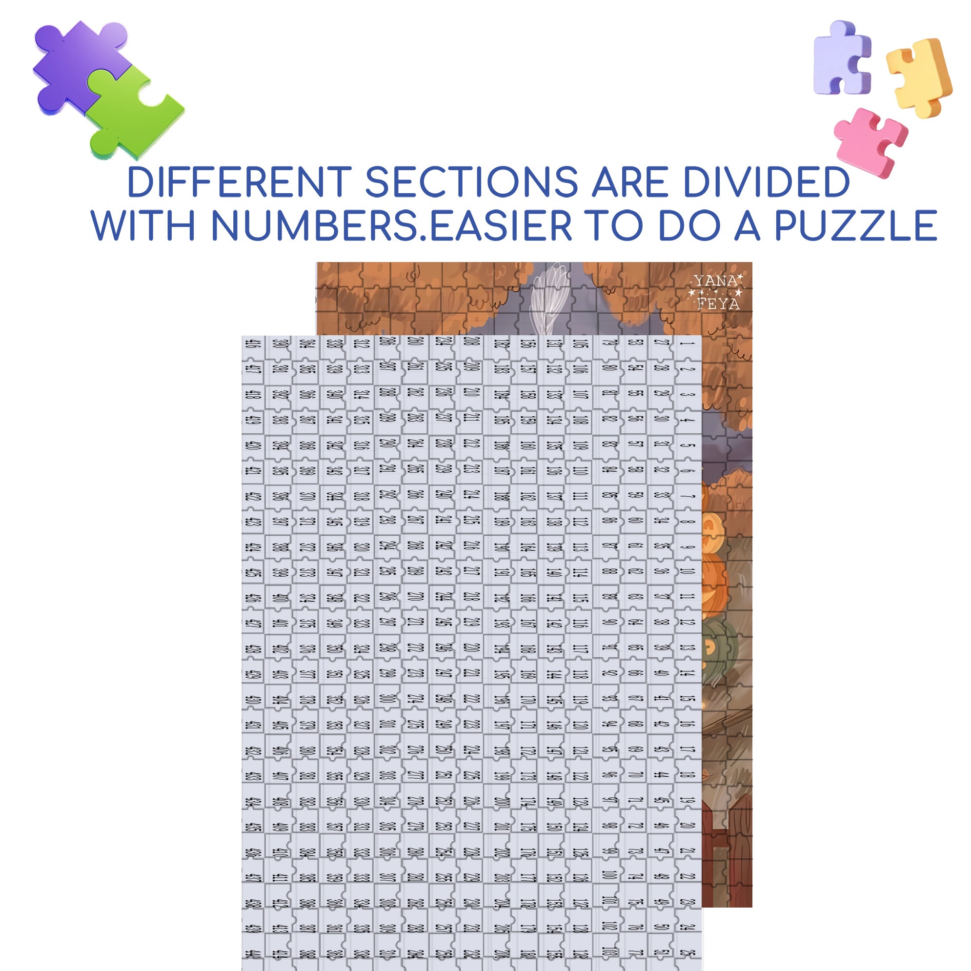 Alpaca 500pcs/1000pcs Jigsaw Puzzle, Scratch-Resistant, Interactive Family Game & Brain-Boosting DIY Decor, Perfect for Halloween, Christmas & New Year Gifts, Family Puzzle Game