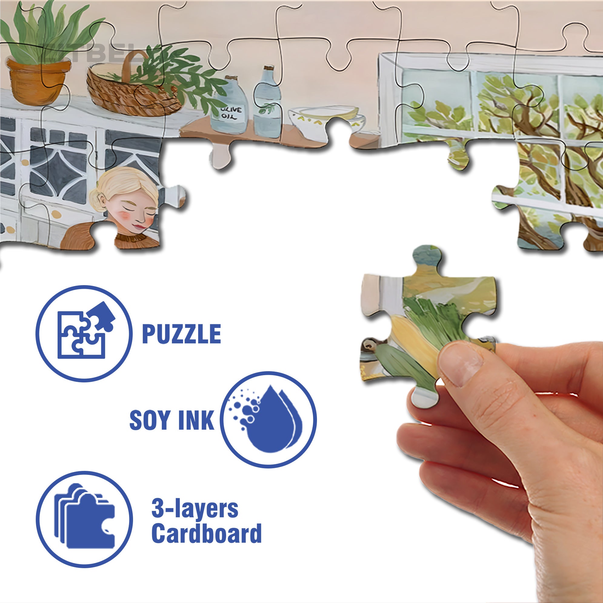 Asia Spettel 500pcs/1000pcs Jigsaw Puzzle, Scratch-Resistant, Interactive Family Game & Brain-Boosting DIY Decor, Perfect for Halloween, Christmas & New Year Gifts, Family Puzzle Game