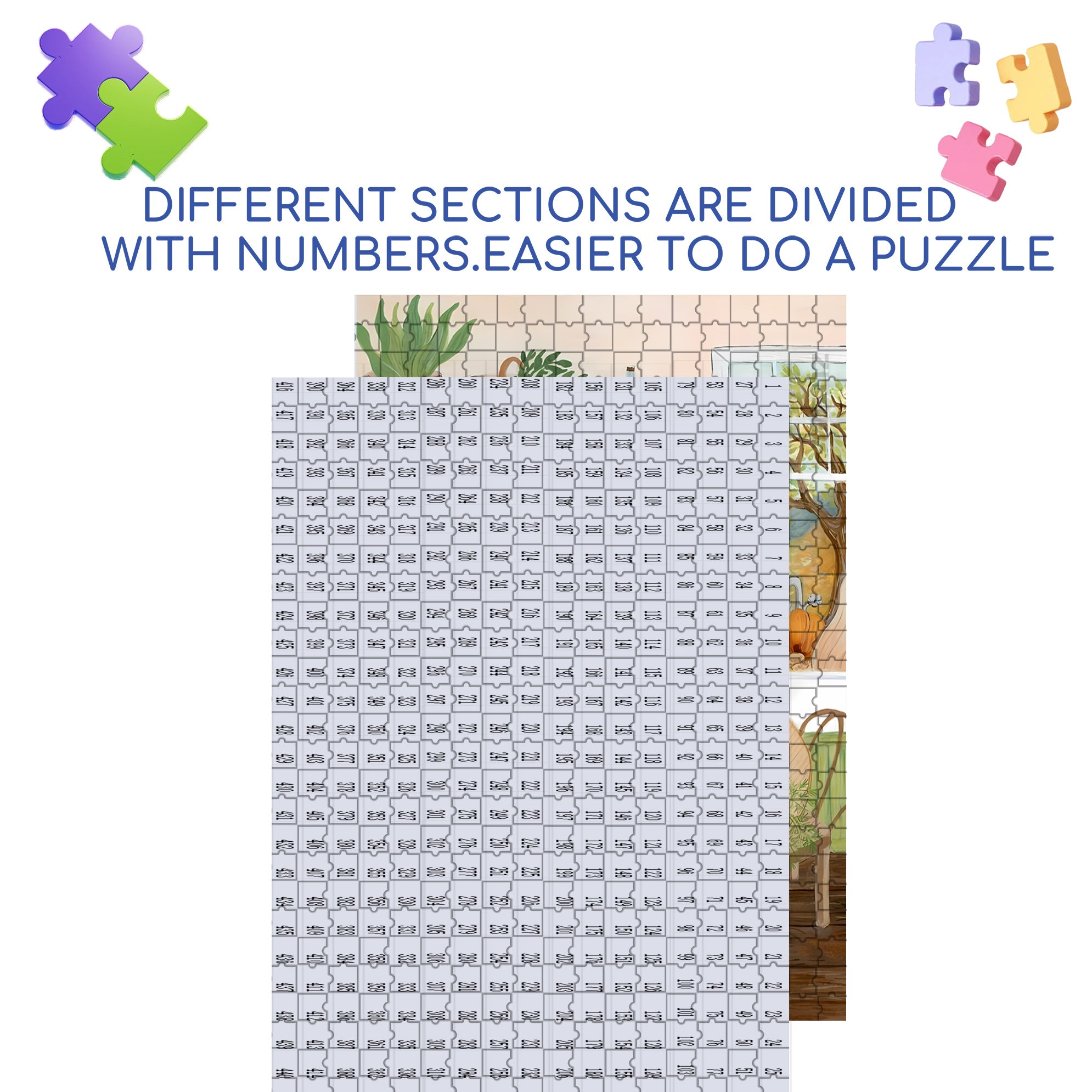 Asia Spettel 500pcs/1000pcs Jigsaw Puzzle, Scratch-Resistant, Interactive Family Game & Brain-Boosting DIY Decor, Perfect for Halloween, Christmas & New Year Gifts, Family Puzzle Game