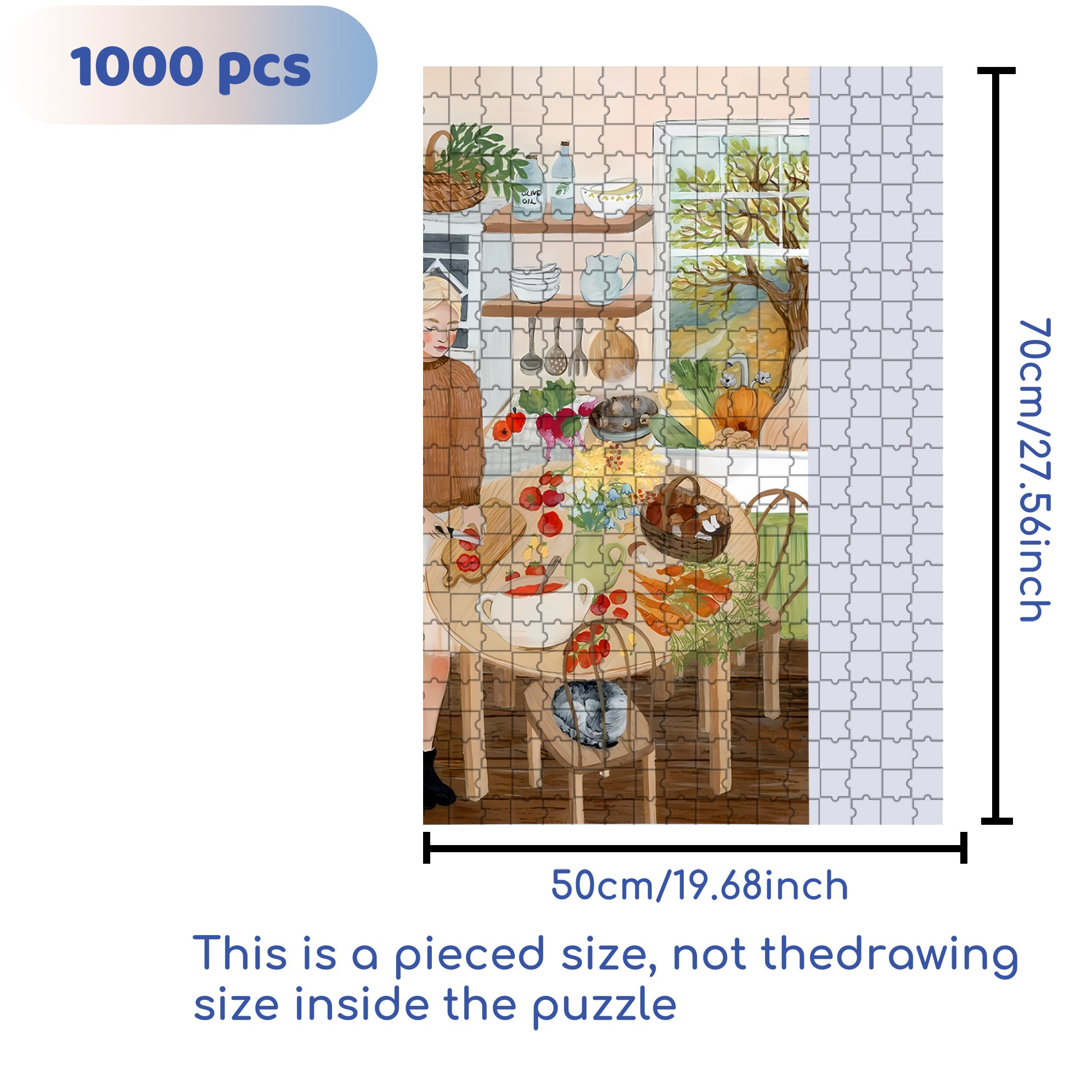Asia Spettel 500pcs/1000pcs Jigsaw Puzzle, Scratch-Resistant, Interactive Family Game & Brain-Boosting DIY Decor, Perfect for Halloween, Christmas & New Year Gifts, Family Puzzle Game