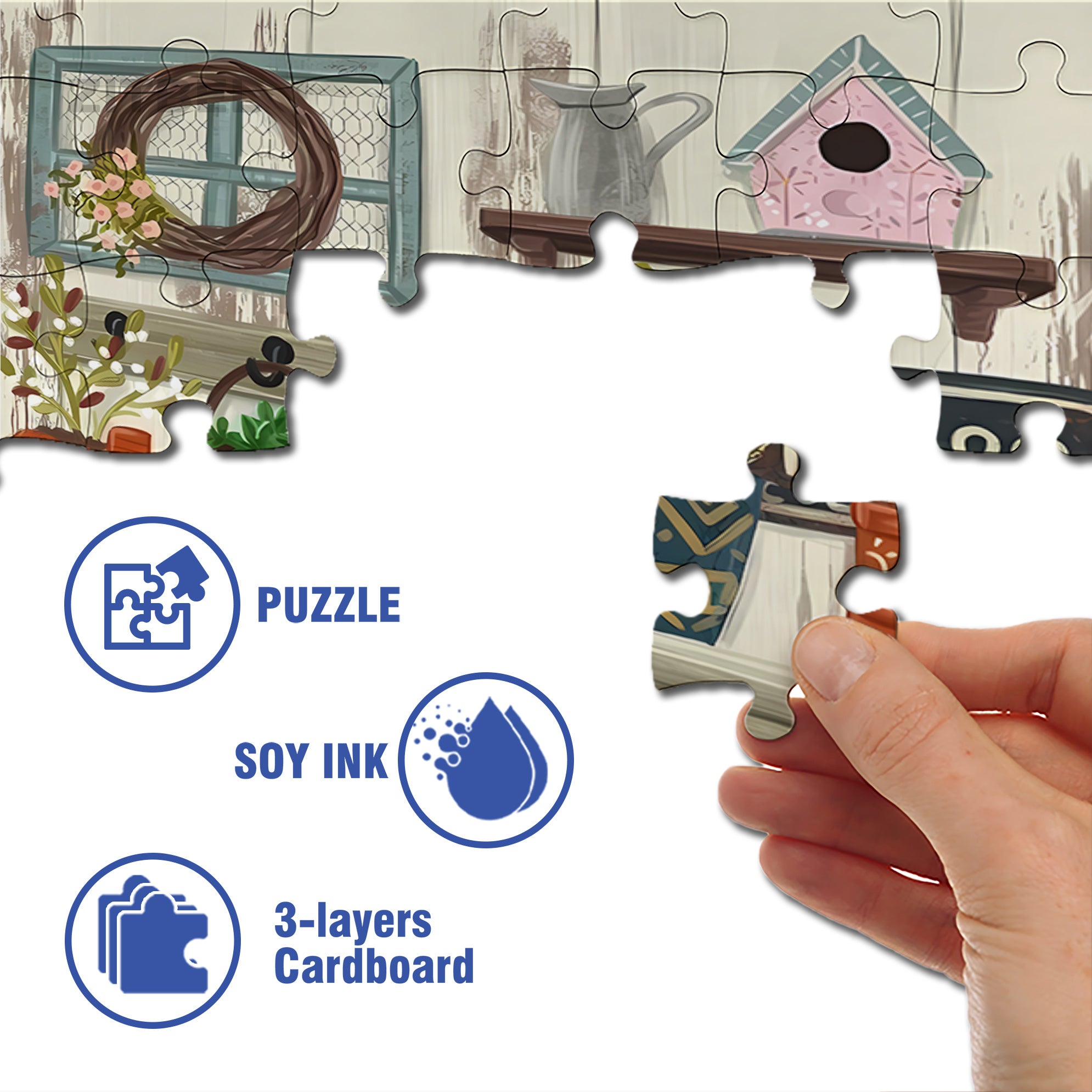 Bonsai 500pcs/1000pcs Jigsaw Puzzle, Scratch-Resistant, Interactive Family Game & Brain-Boosting DIY Decor, Perfect for Halloween, Christmas & New Year Gifts, Family Puzzle Game